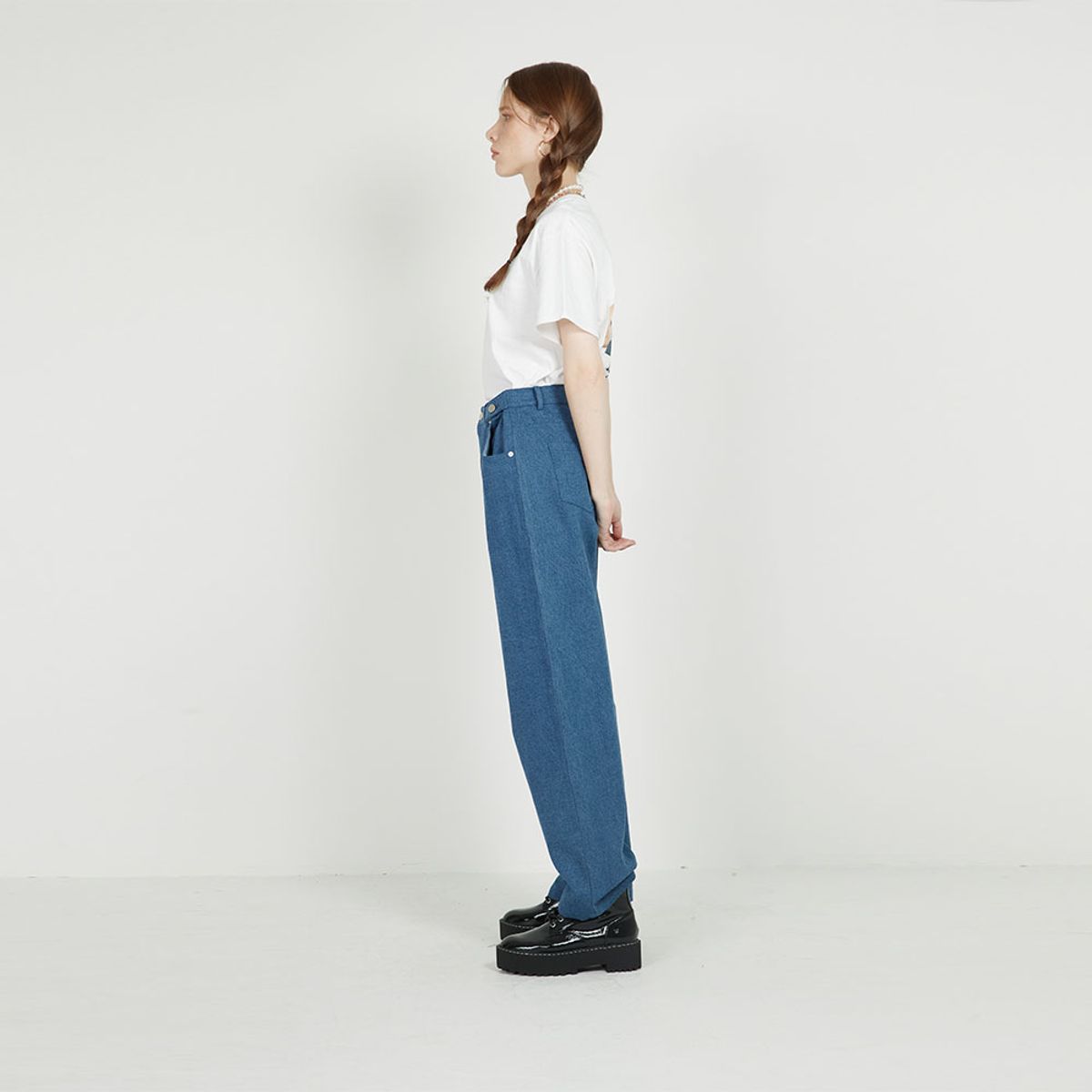 에프엠9102(FM91.02) 3 BUTTONS CLUB PANTS_blue