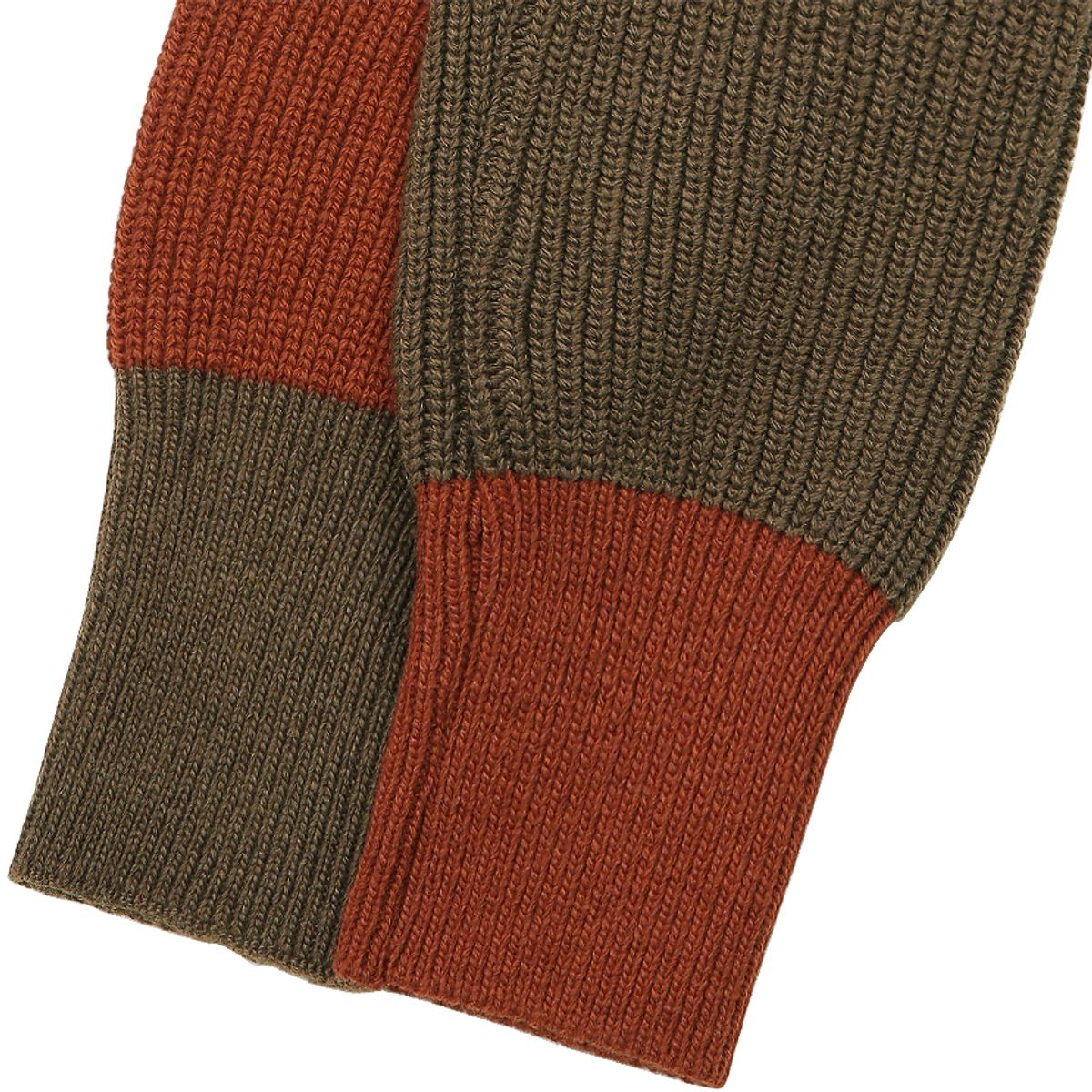 솔티(SORTIE) Half and Half Muffler (Brick and Brown)
