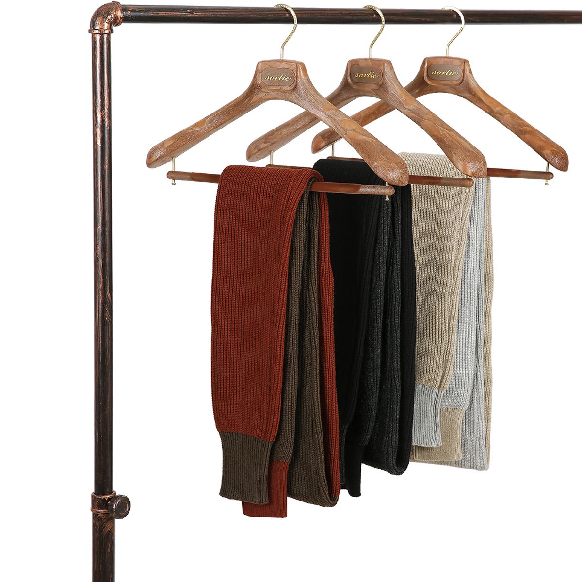 솔티(SORTIE) Half and Half Muffler (Beige and Moon light)
