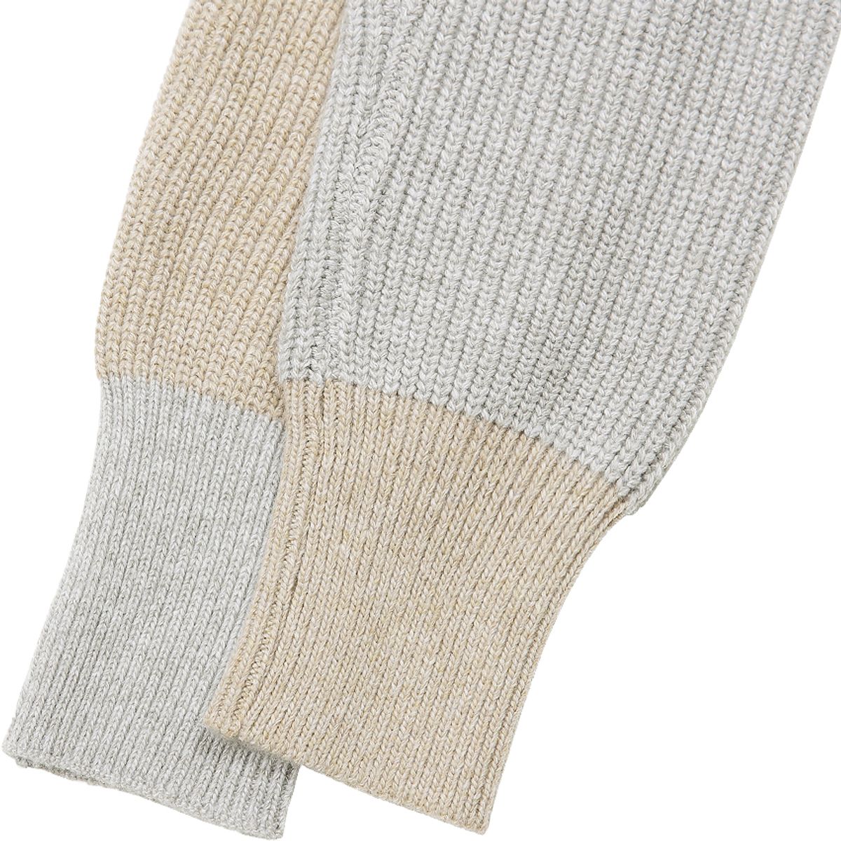 솔티(SORTIE) Half and Half Muffler (Beige and Moon light)