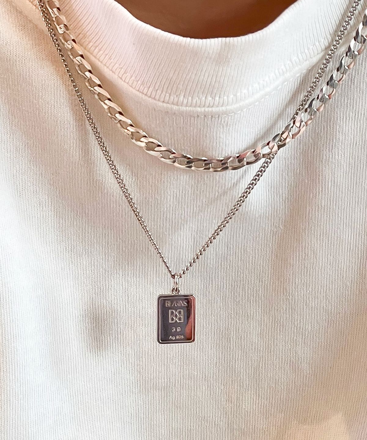 비긴스(BEGINS) Gram Silver Bar Necklace