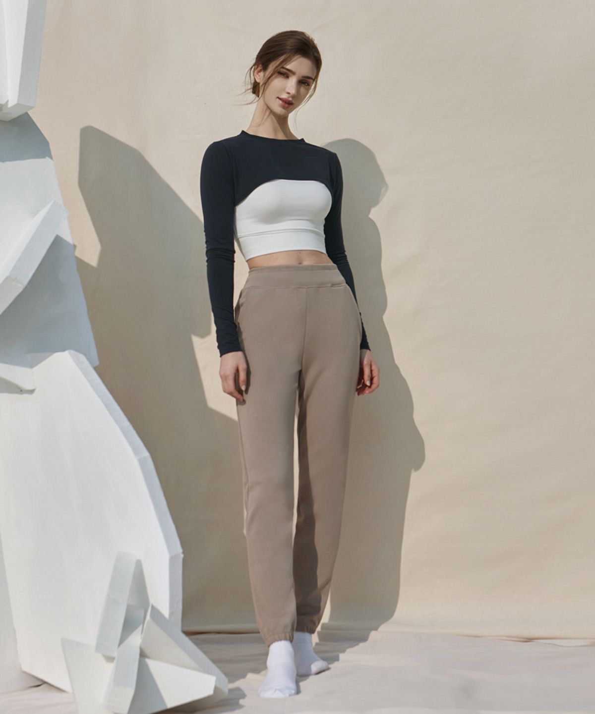 데비웨어(DEVIWEAR) 클로 하이숏 크롭티 DEVI-T0073-에쉬네이비