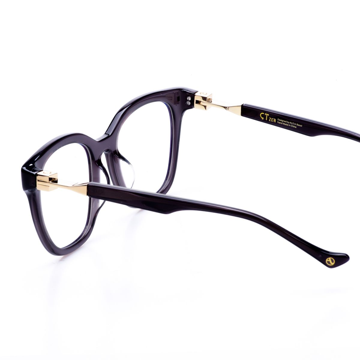 알로아이웨어(ALO EYEWEAR) [ALO:CTZEN] CI7603A C2 빅 오버사이즈 다크그레이 뿔테 안경