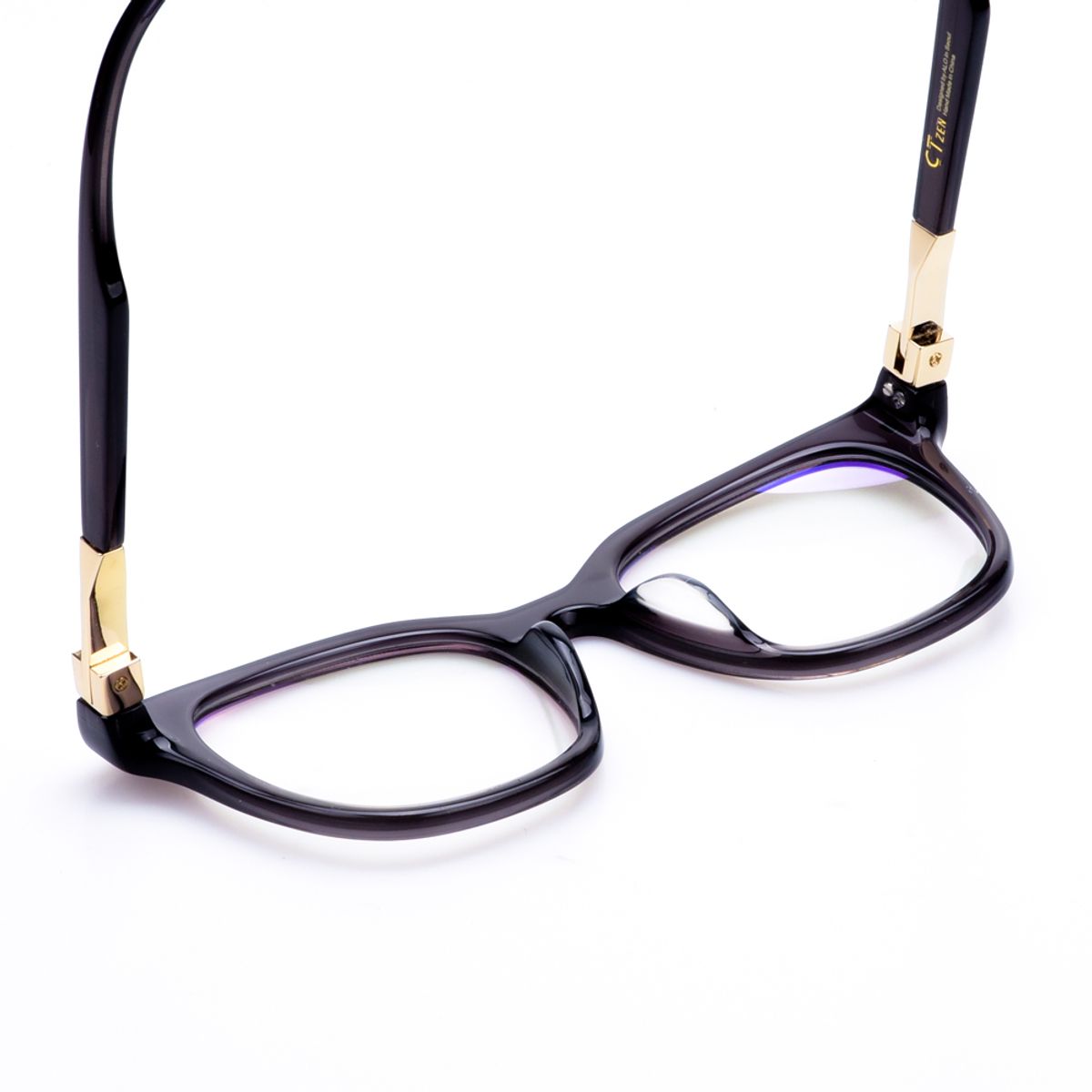 알로아이웨어(ALO EYEWEAR) [ALO:CTZEN] CI7603A C2 빅 오버사이즈 다크그레이 뿔테 안경