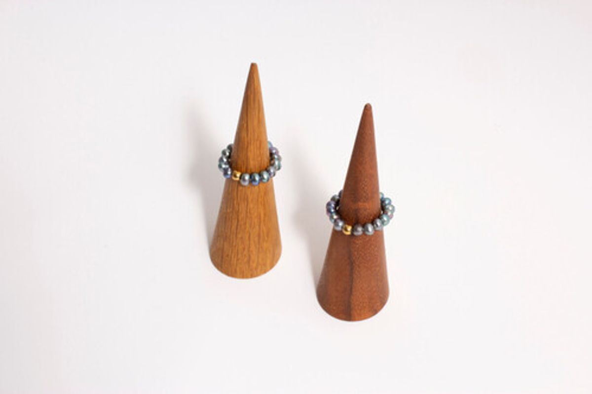 모드곤(MODGONE) 블루그레이 담수 진주 반지 Blue Gray Fresh Water Pearl Ring