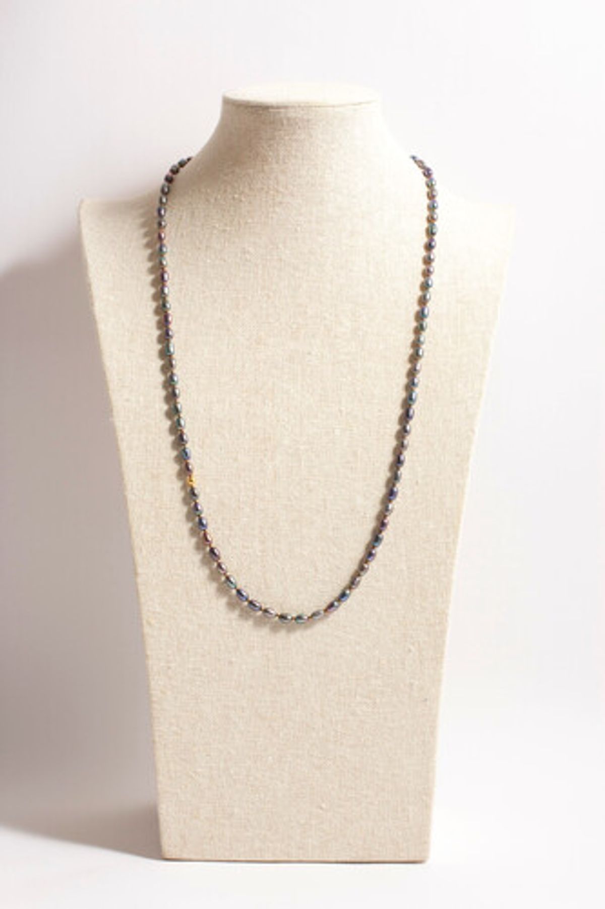 모드곤(MODGONE) 블루그레이 담수 진주 롱 목걸이 Blue Gray Fresh Water Pearl Long necklace