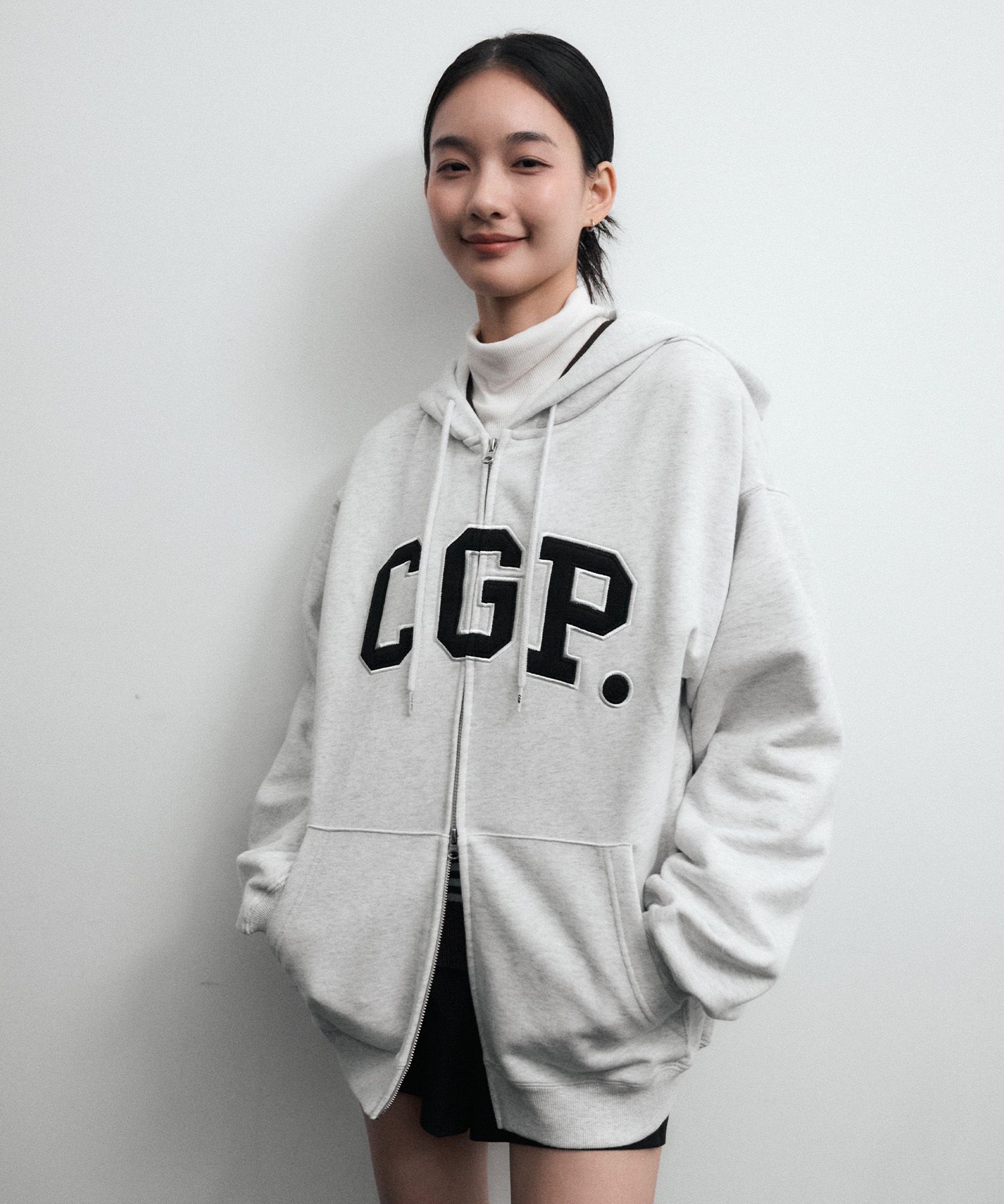 MUSINSA | Codegraphy CGP ARCH LOGO FLUFF ZIP-UP