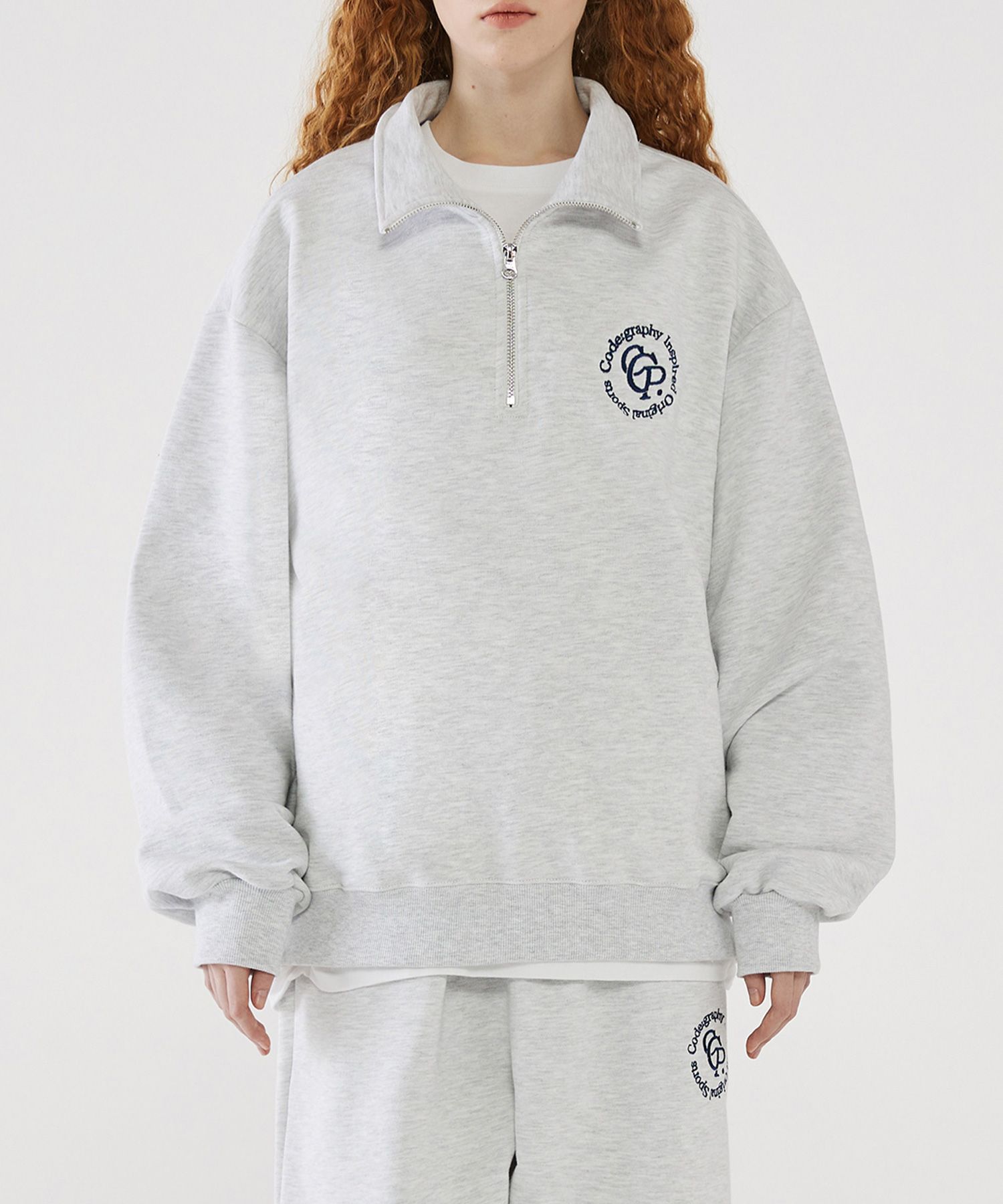MUSINSA | Codegraphy CGP CIRCLE LOGO HALF ZIP UP