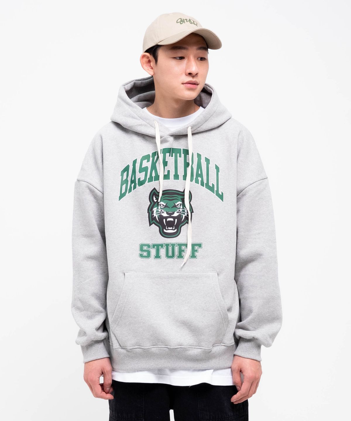 스터프(STUFF) 보스톤 타이거 후드티 그레이