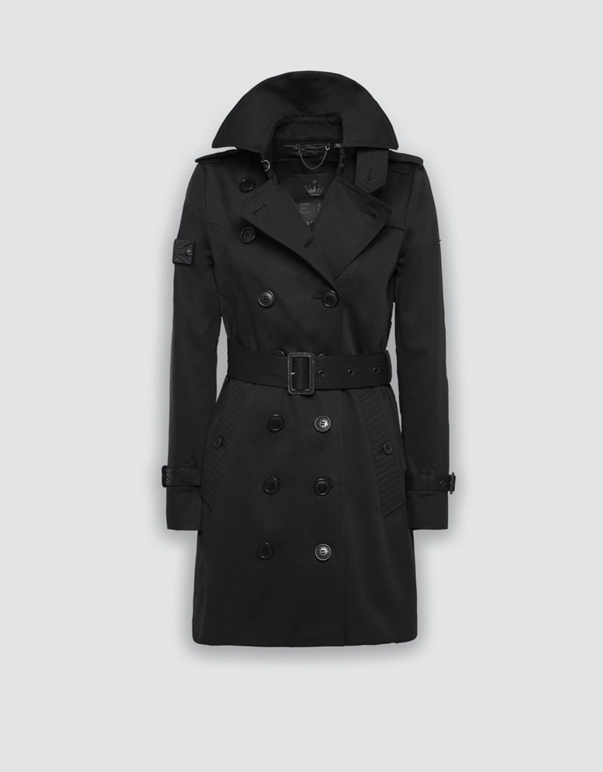 트렌치런던(TRENCH LONDON) 슬림 스펙터 트렌치 코트(BLAKC/BLACK/BLACK)