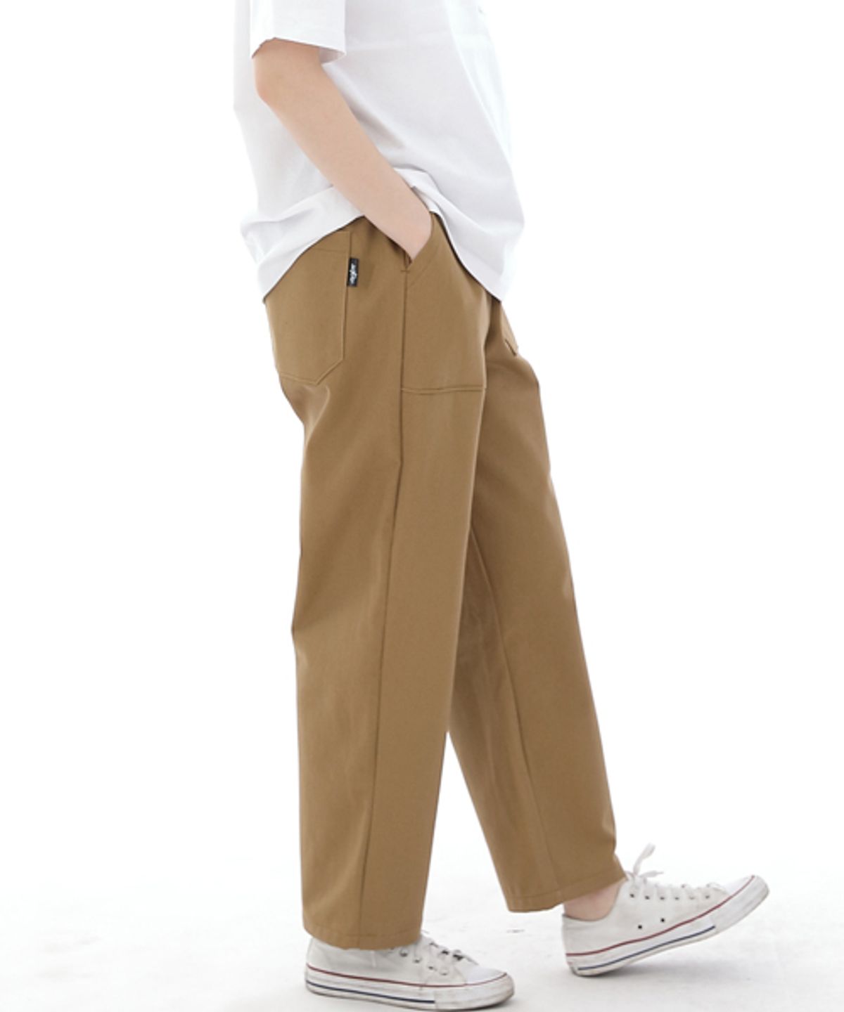 세인트크루(SAINTCREW) 와이드 앵클드롭 퍼티그팬츠 WAF-319 카멜