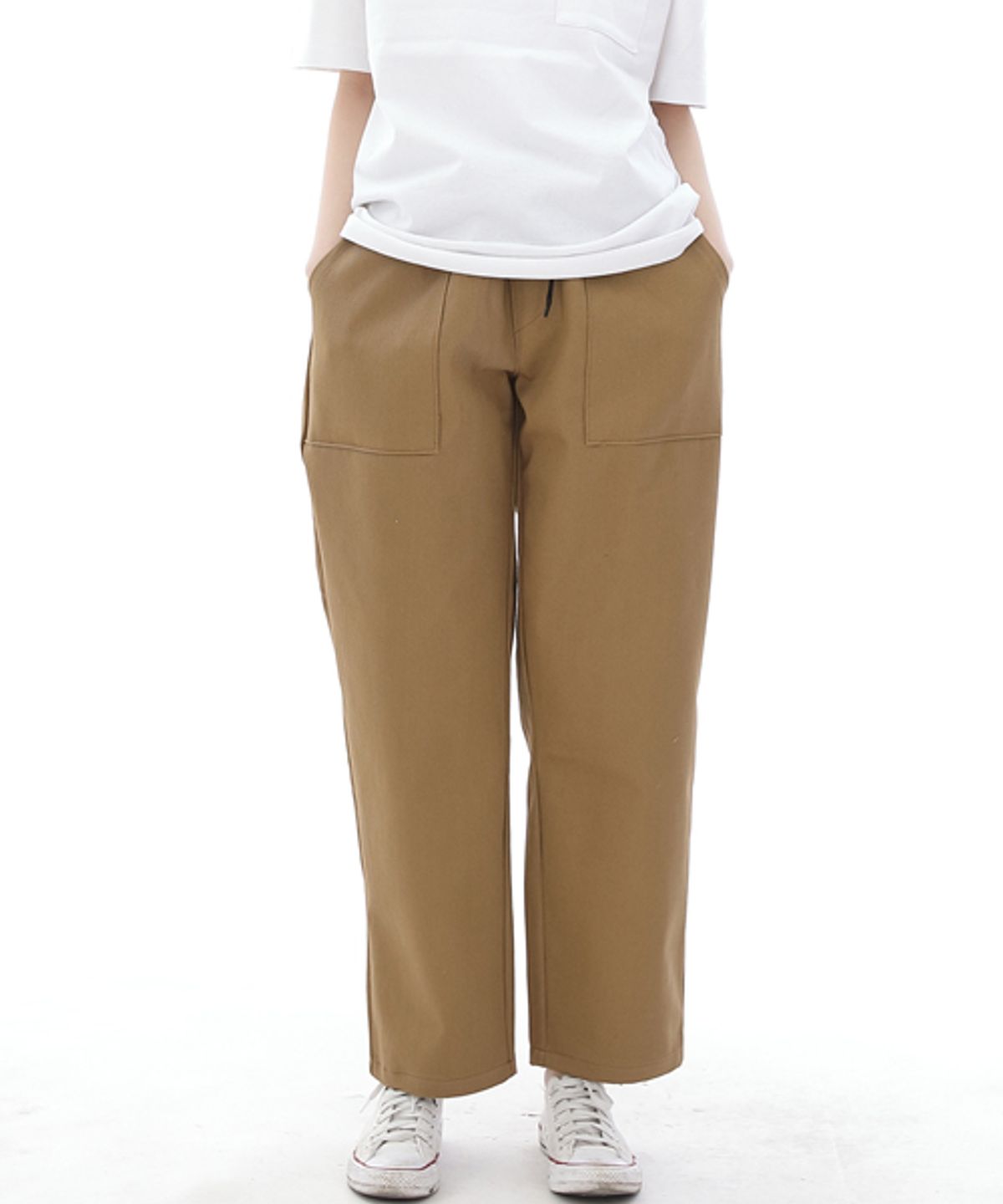 세인트크루(SAINTCREW) 와이드 앵클드롭 퍼티그팬츠 WAF-319 카멜