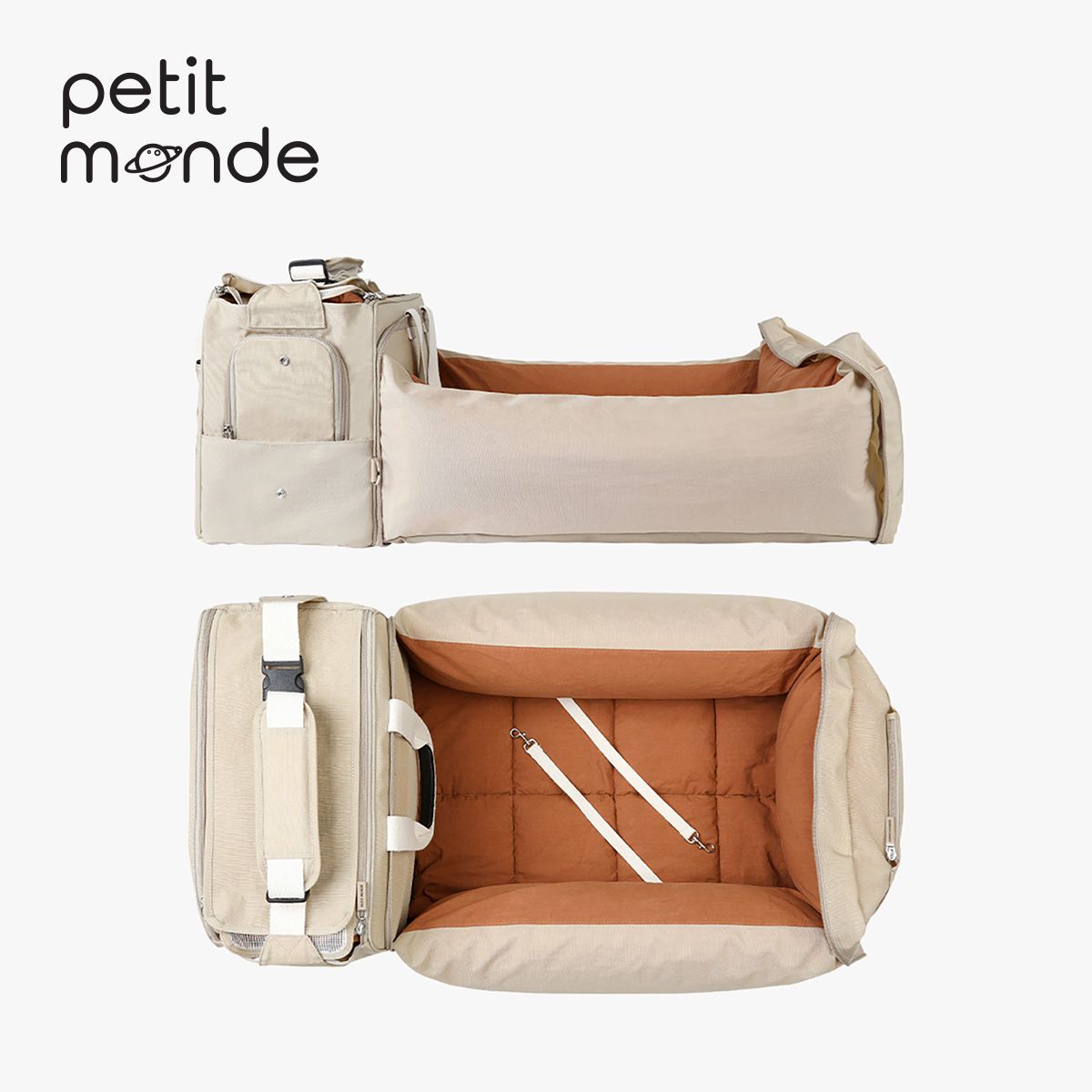 쁘띠몽드(PETIT MONDE) 도빌 캠핑 트래블 백 M/L (+ 미니백) 강아지 카시트 트래블베드