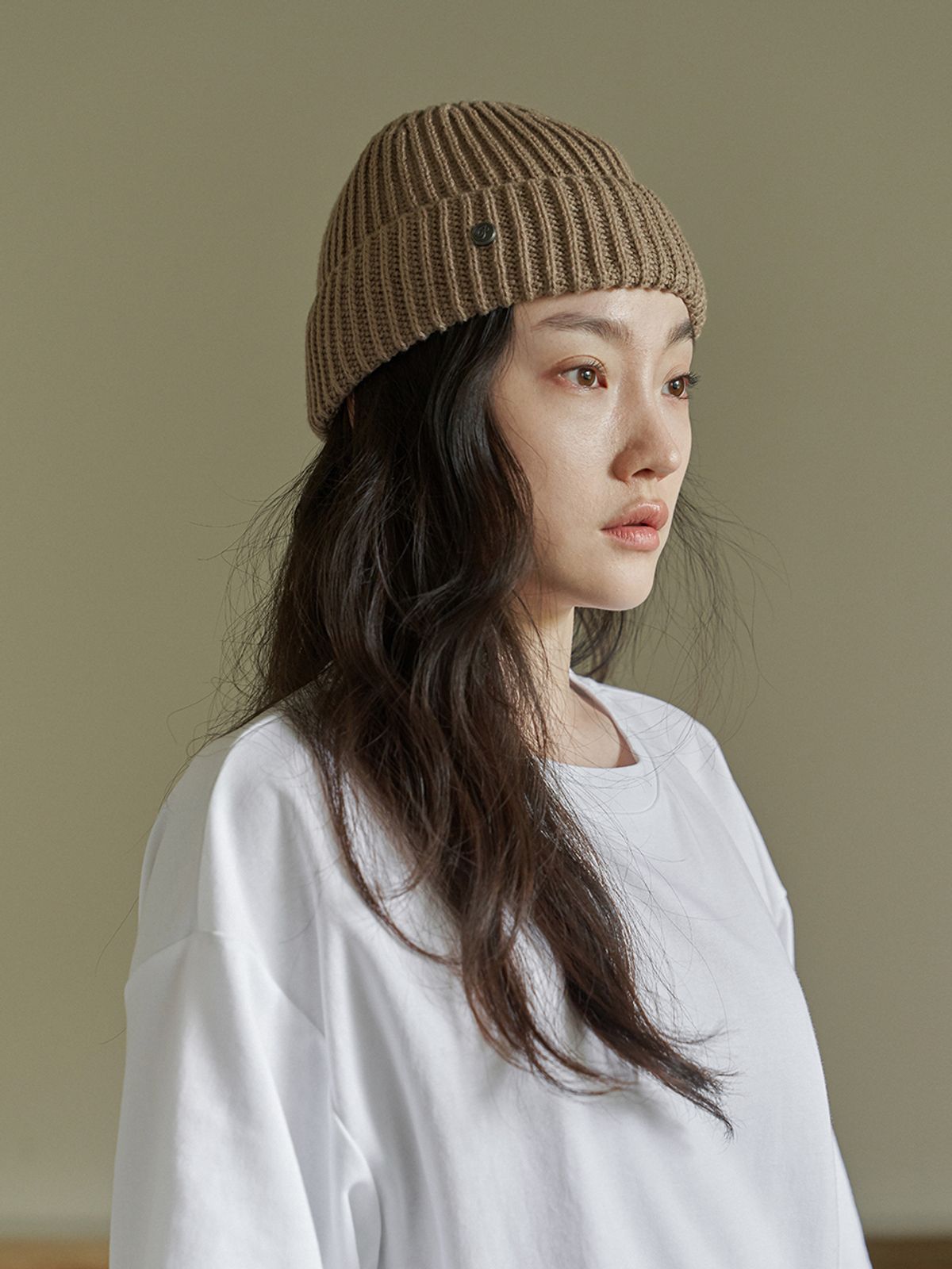 포에지담(POESIEDAME) [everydaylife] Short beanie_beige(unisex)