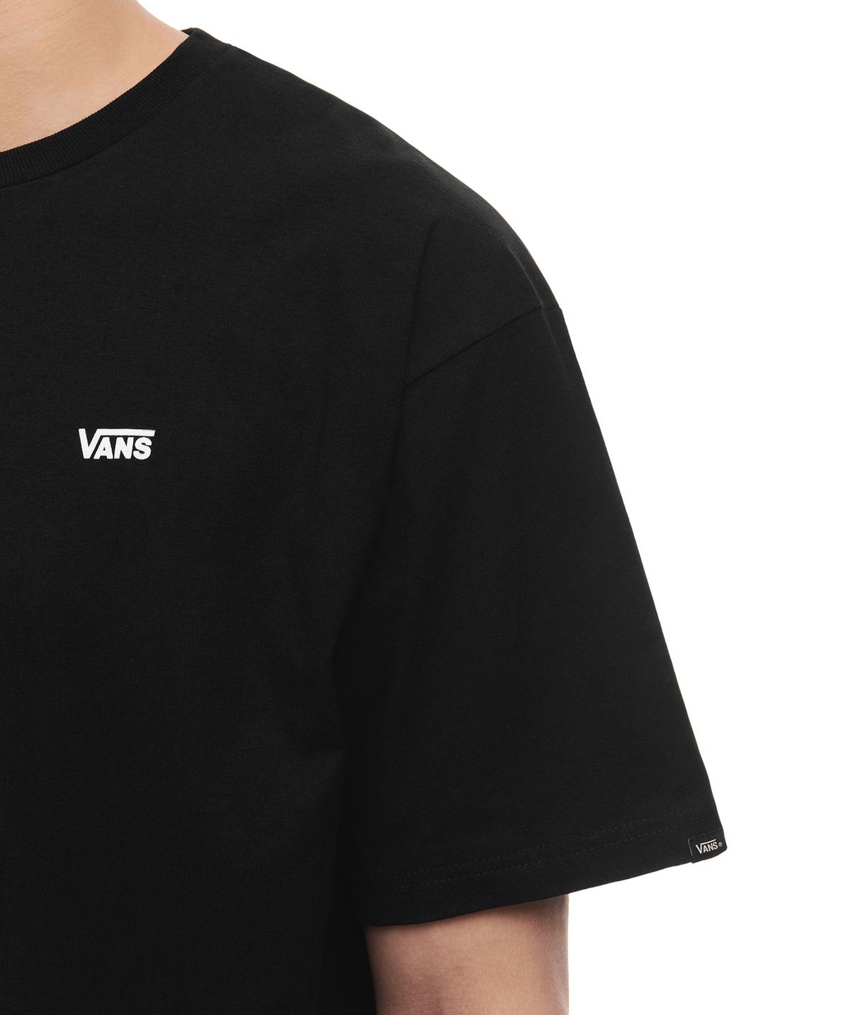 반스(VANS) 레프트 체스트 로고 반소매 티셔츠 - 블랙:화이트 / VN0A3CZEY281