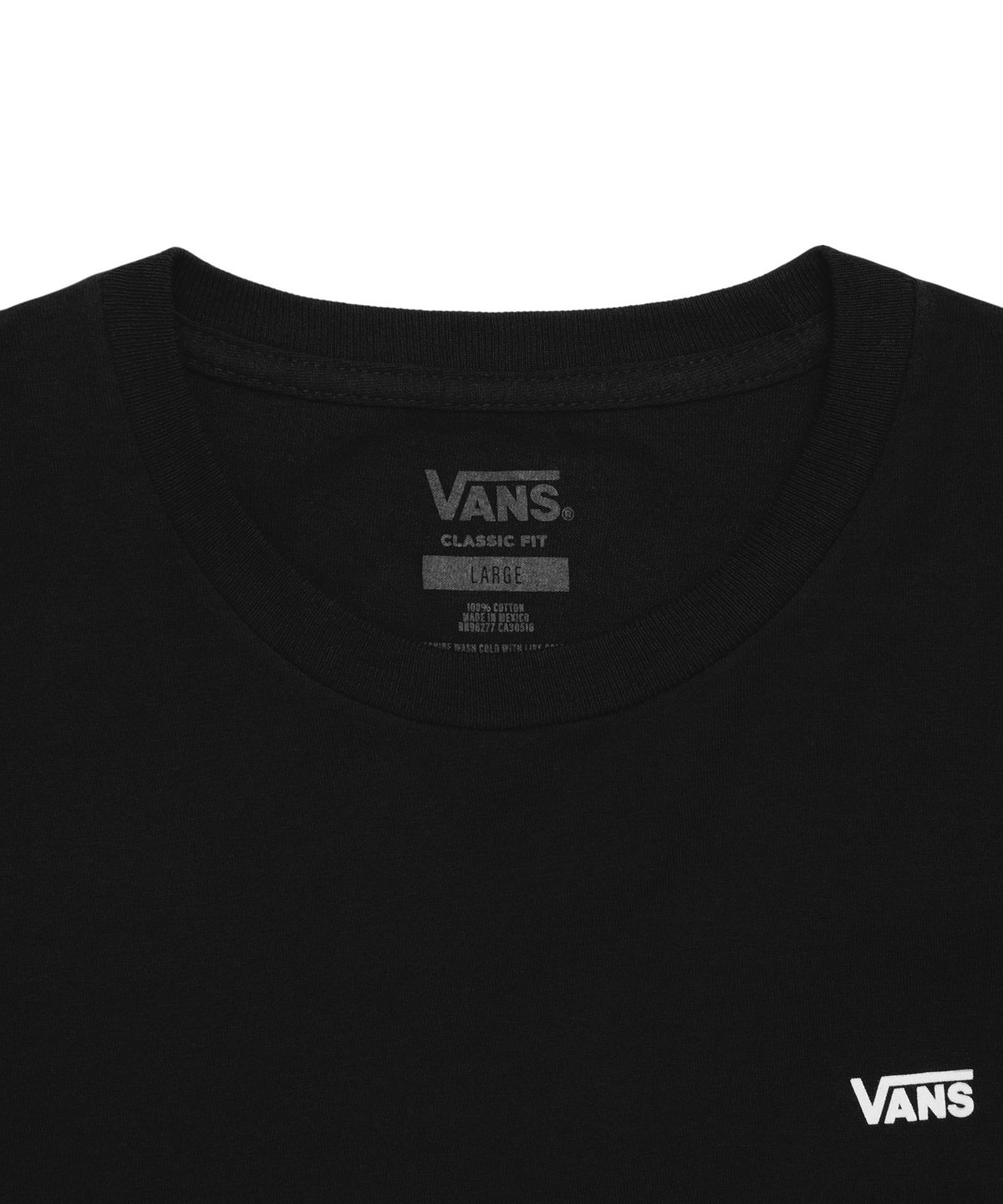 반스(VANS) 레프트 체스트 로고 반소매 티셔츠 - 블랙:화이트 / VN0A3CZEY281
