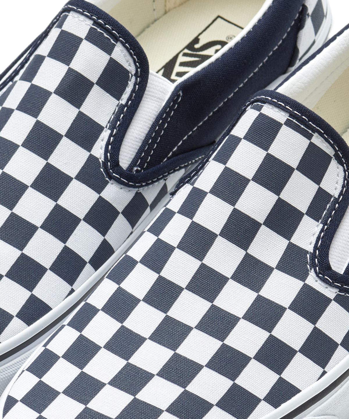 반스(VANS) 클래식 슬립온 - (체커보드) 파리지앵 나이트:트루 화이트 / VN0A5JMHARY1