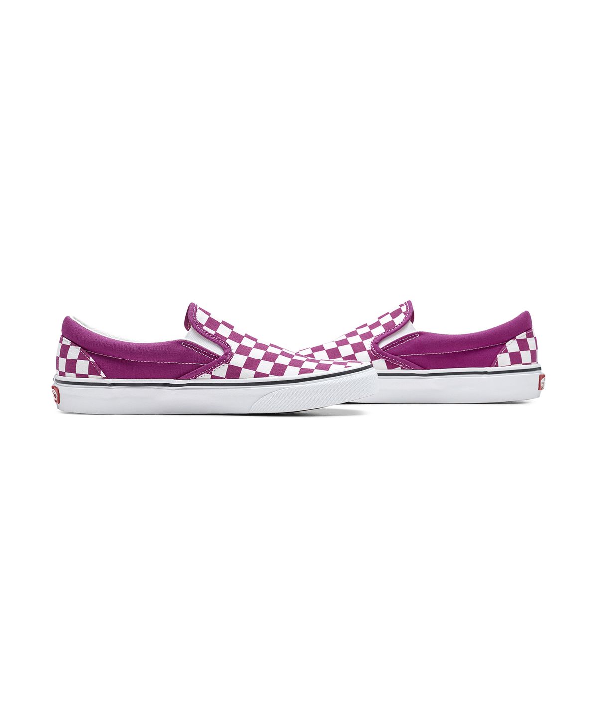 반스(VANS) 클래식 슬립온 - (체커보드) 푸시아 레드:트루 화이트 / VN000XG8AZY1