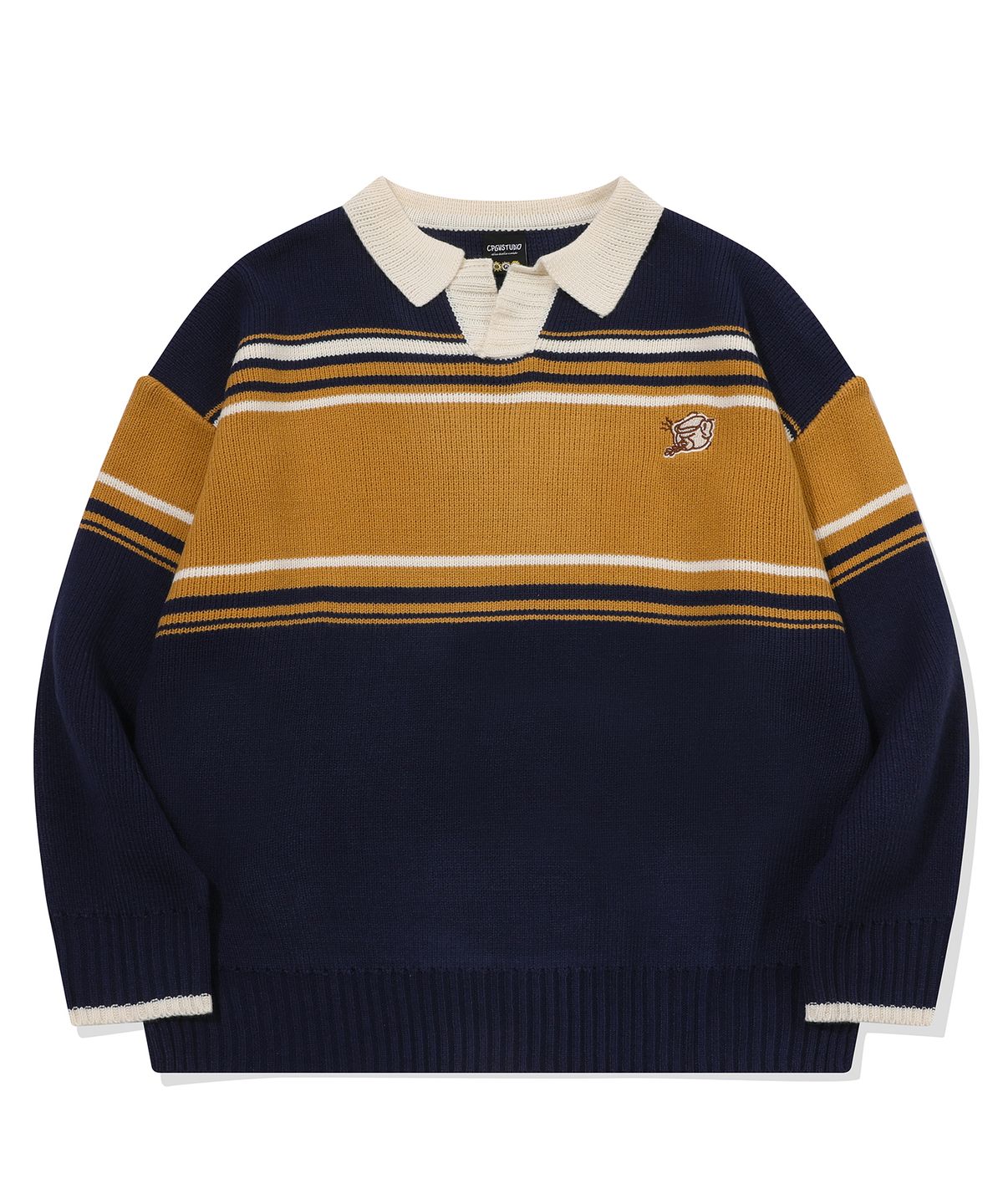 꼼파뇨(CPGN STUDIO) TEDDY PIQUE SWEATER NAVY