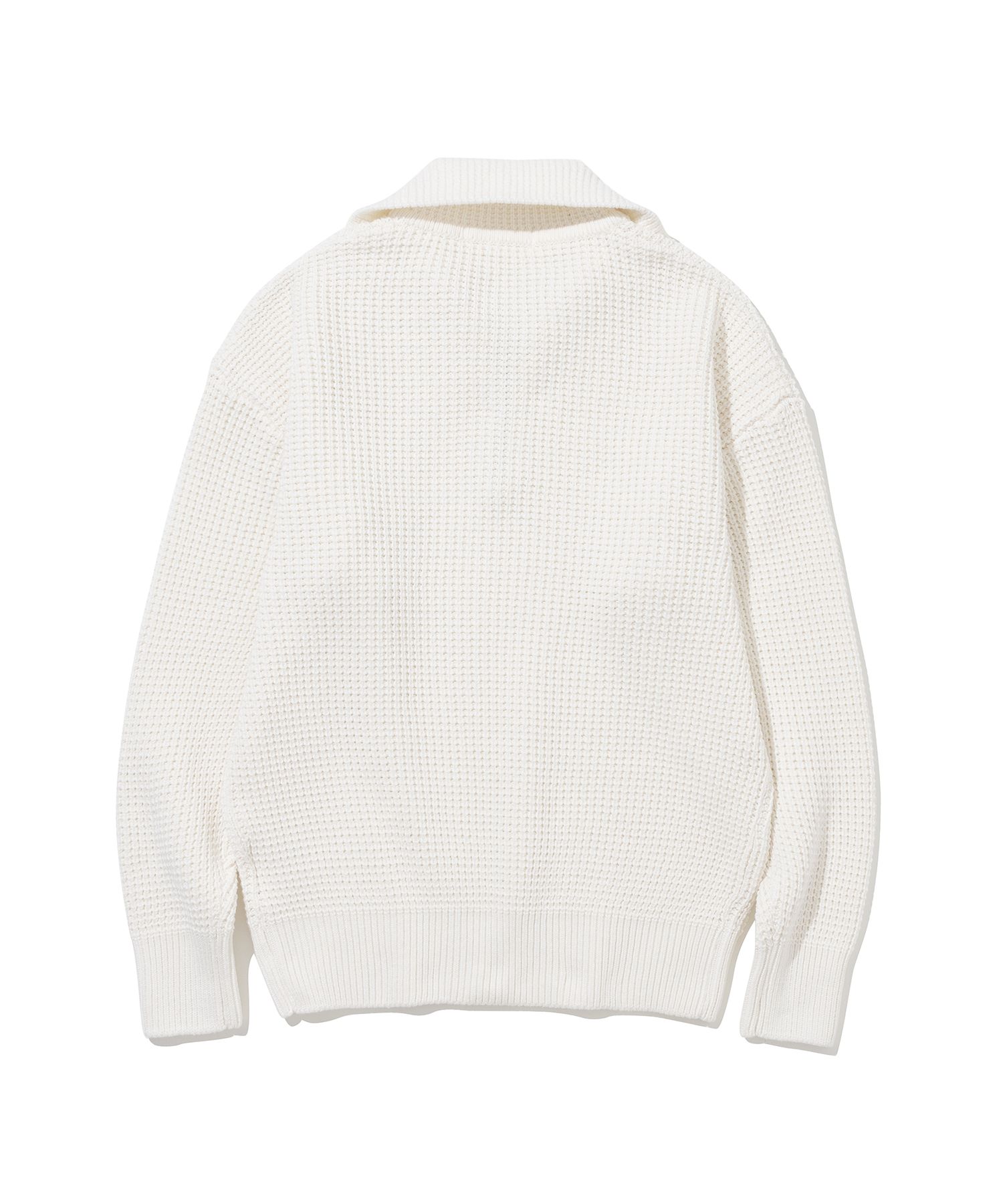 【BAON】[unisex] Dein Hachi half zip-up knit Chunky-knit Half-zip Sweater - Black - Ladies | H&M CA