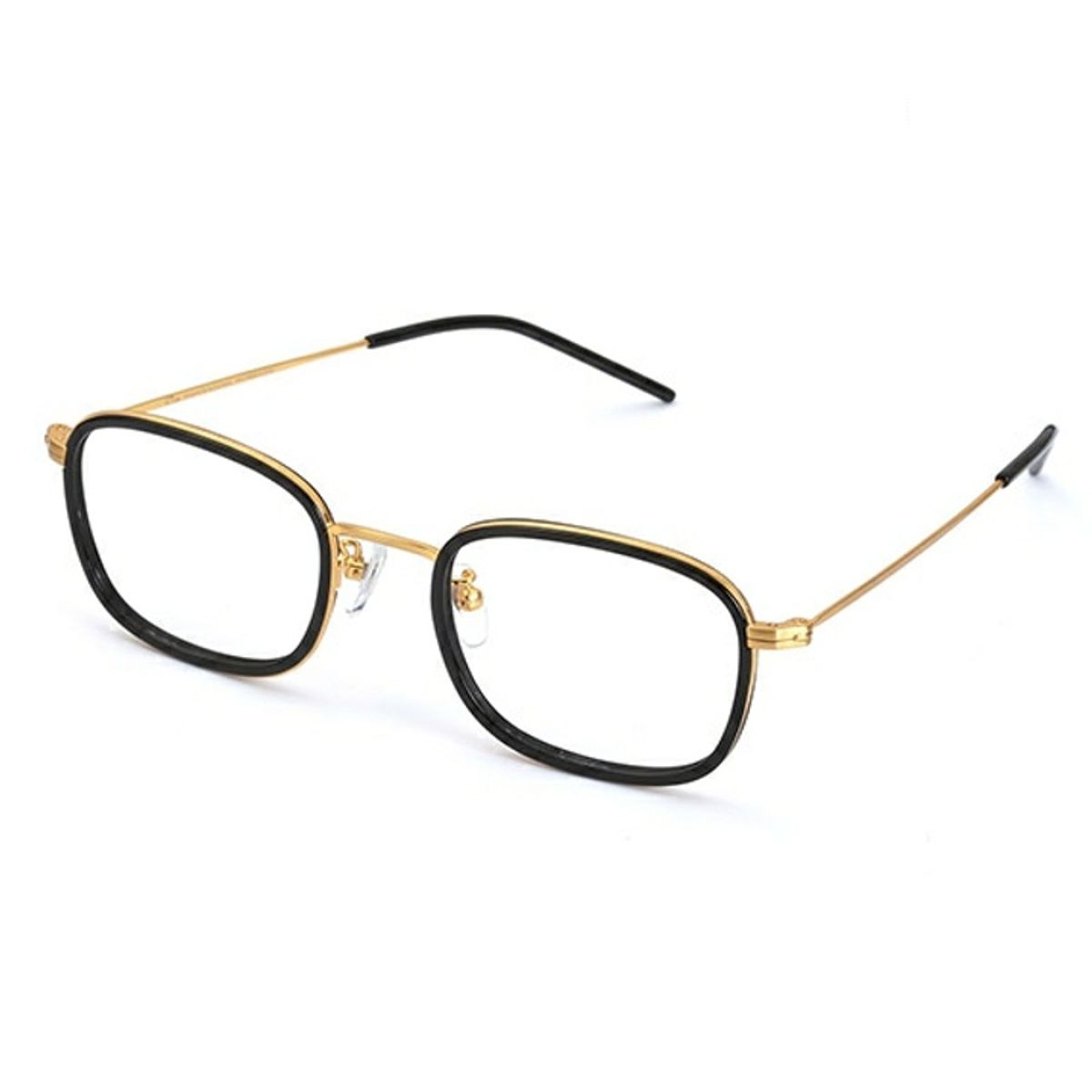 알로아이웨어(ALO EYEWEAR) [ALO:CTZEN] CI9710B C1 클래식 솔텍스 스퀘어 블랙/골드 안경테