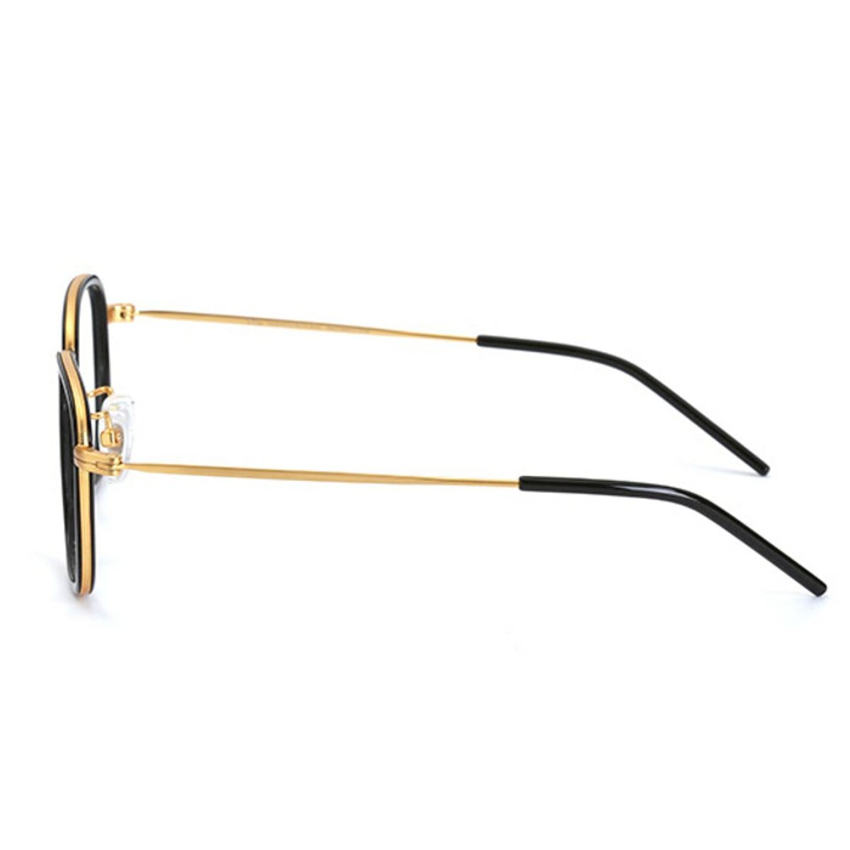 알로아이웨어(ALO EYEWEAR) [ALO:CTZEN] CI9710B C1 클래식 솔텍스 스퀘어 블랙/골드 안경테
