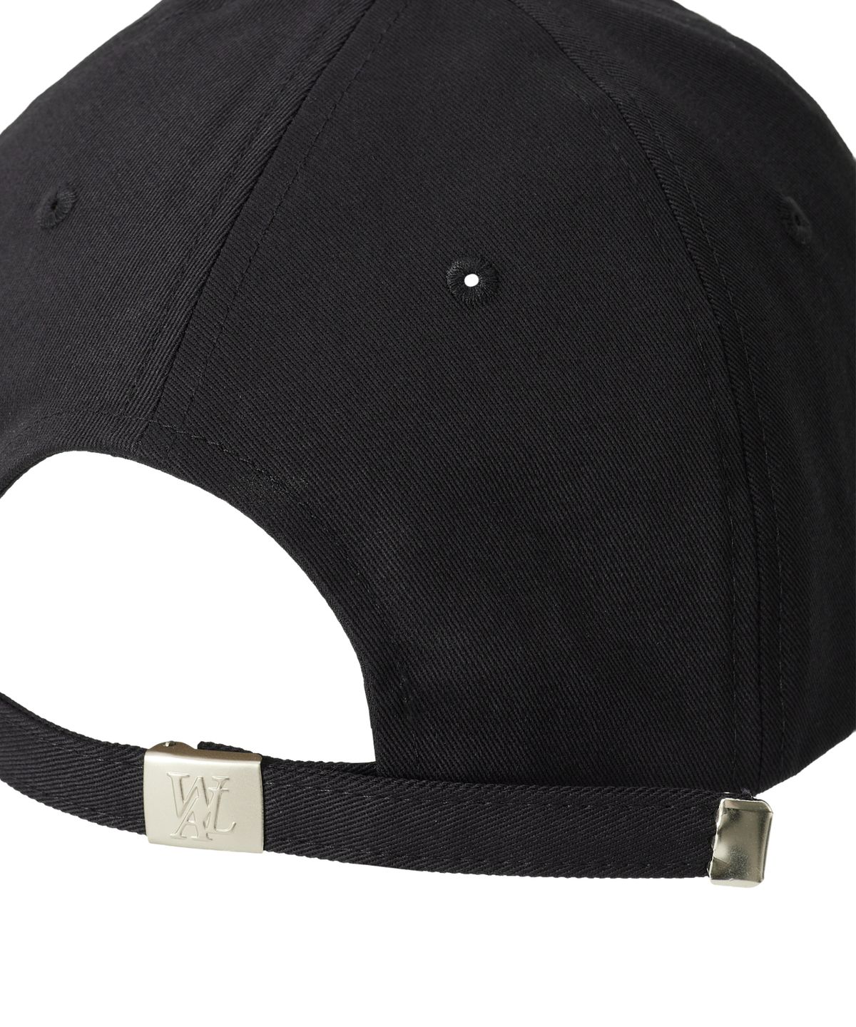 우알롱(WOOALONG) Signature Logo ball cap - BLACK