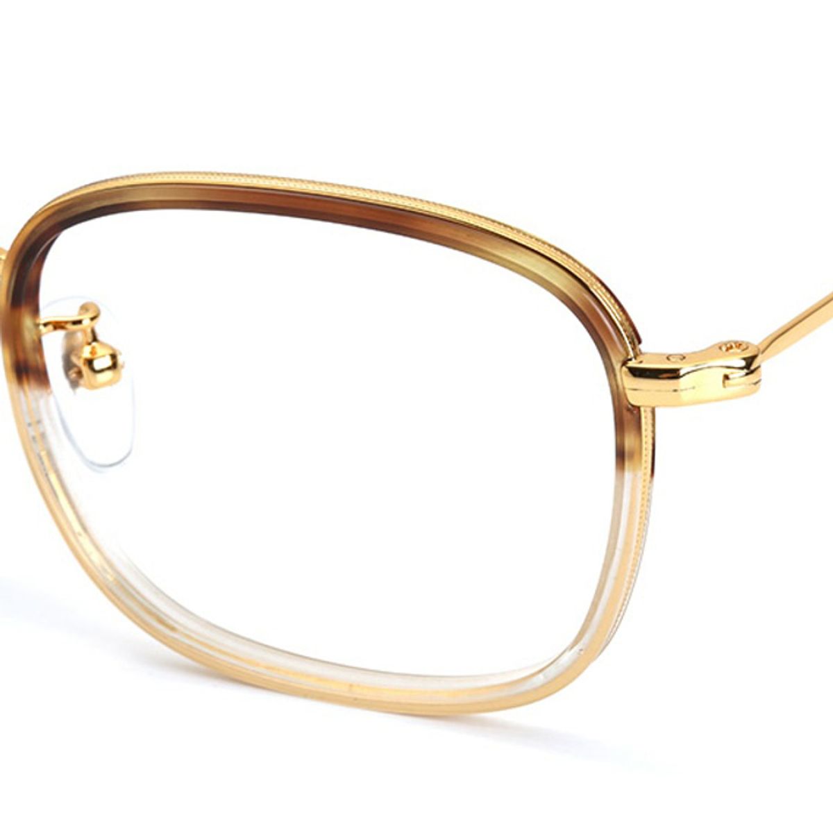 알로아이웨어(ALO EYEWEAR) [ALO:CTZEN] CI9710B C2 클래식 솔텍스 스퀘어 투톤 레오파드/골드 안경테
