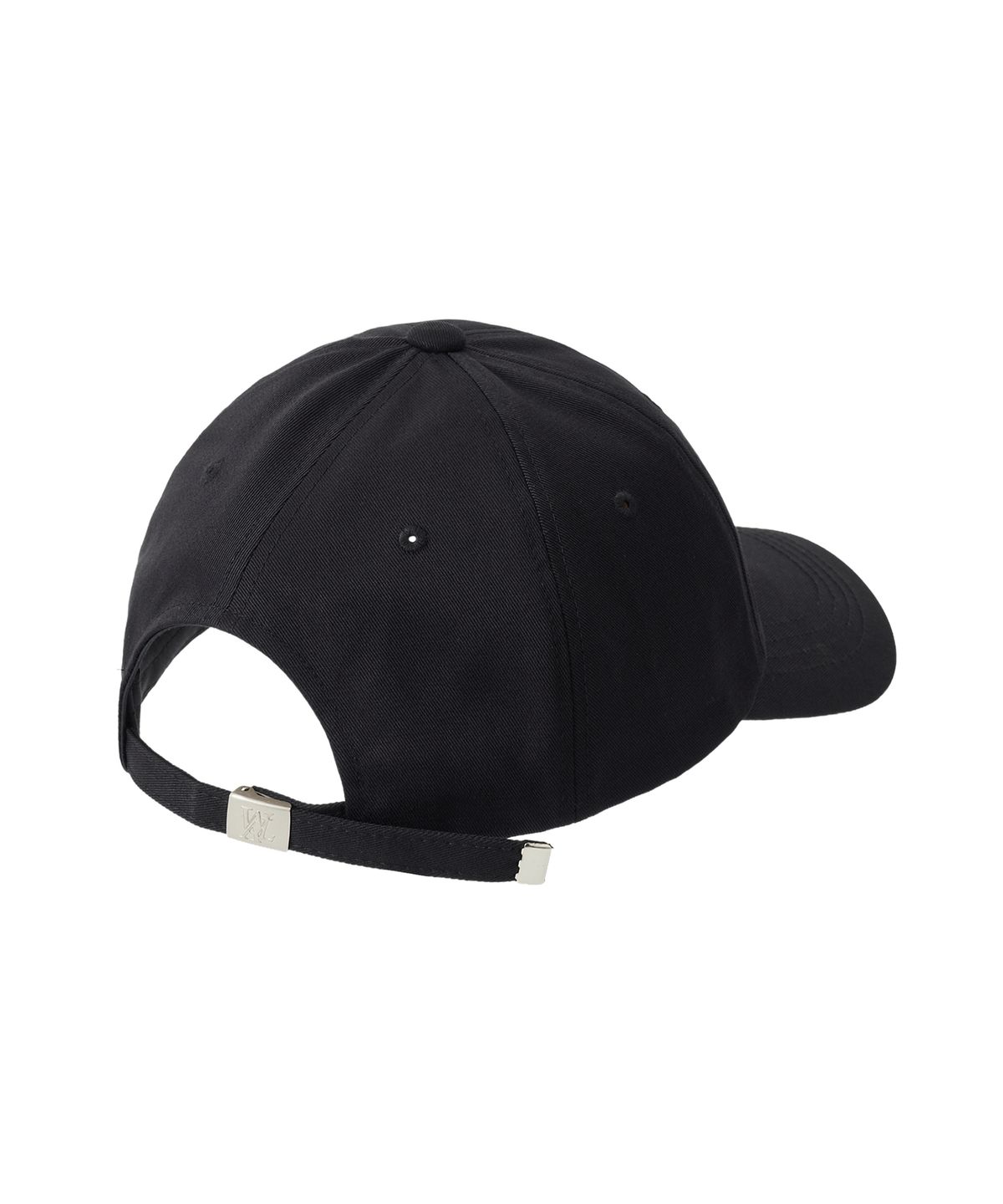 우알롱(WOOALONG) Signature Logo ball cap - BLACK(Black Logo)