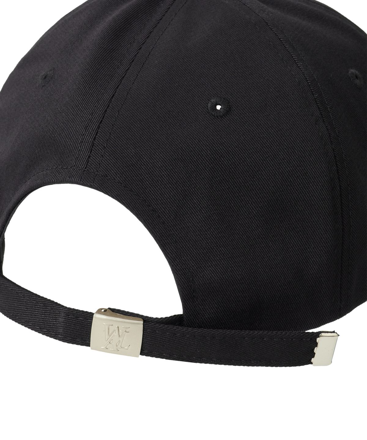 우알롱(WOOALONG) Signature Logo ball cap - BLACK(Black Logo)