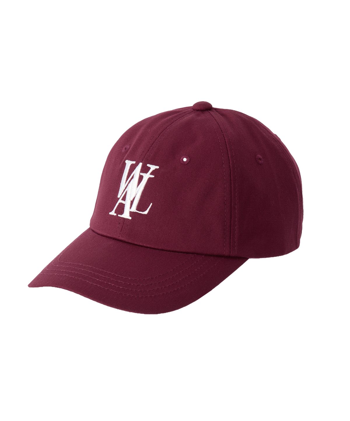 우알롱(WOOALONG) Signature Logo ball cap - WINE