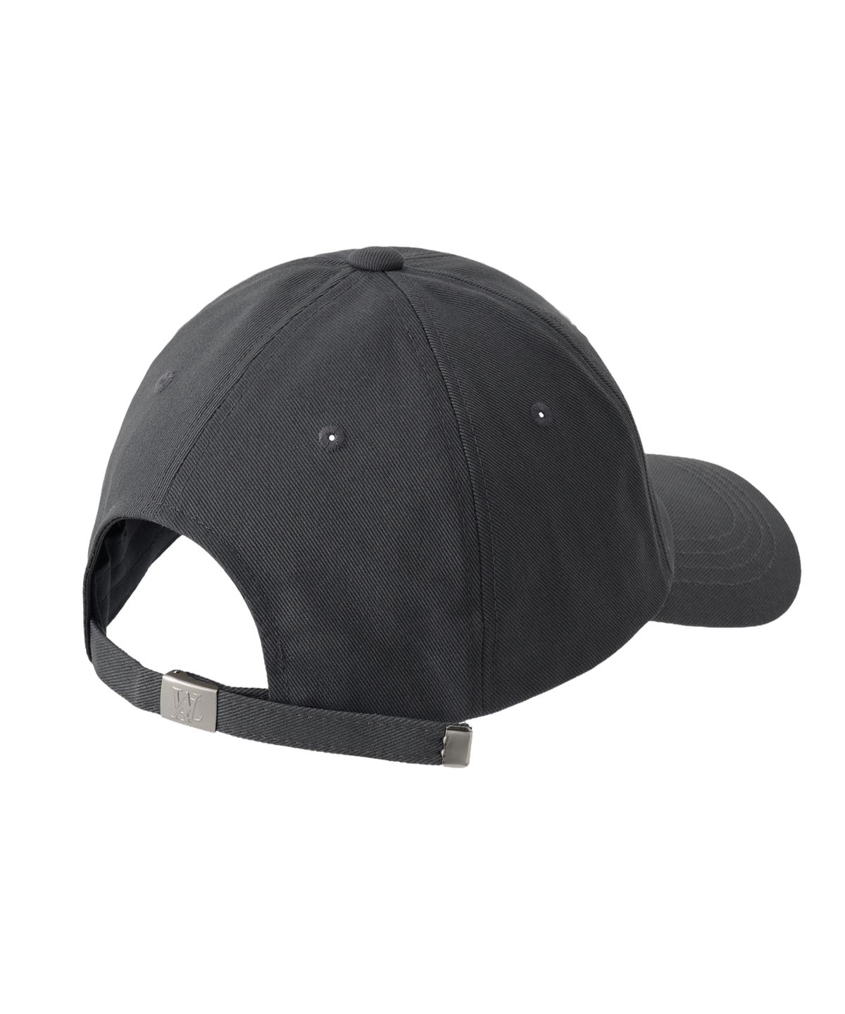 우알롱(WOOALONG) Signature Logo ball cap - CHARCOAL