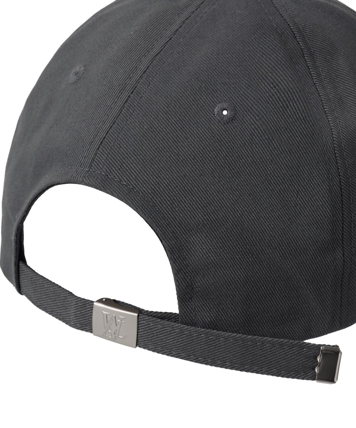 우알롱(WOOALONG) Signature Logo ball cap - CHARCOAL