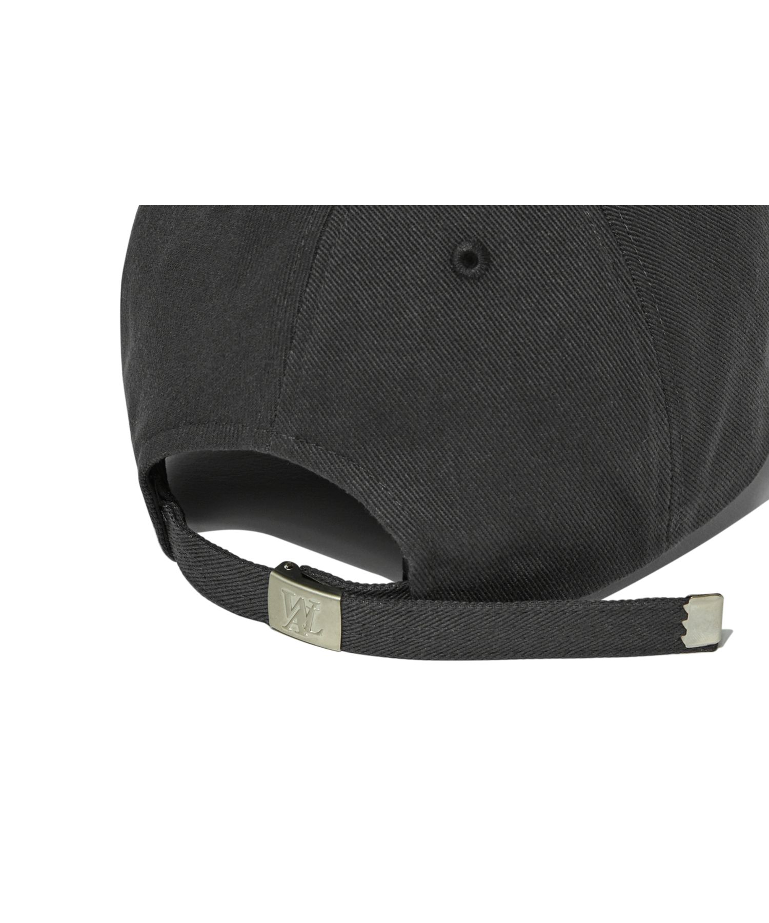 MUSINSA | WOOALONG Signature Logo ball cap_CHARCOAL