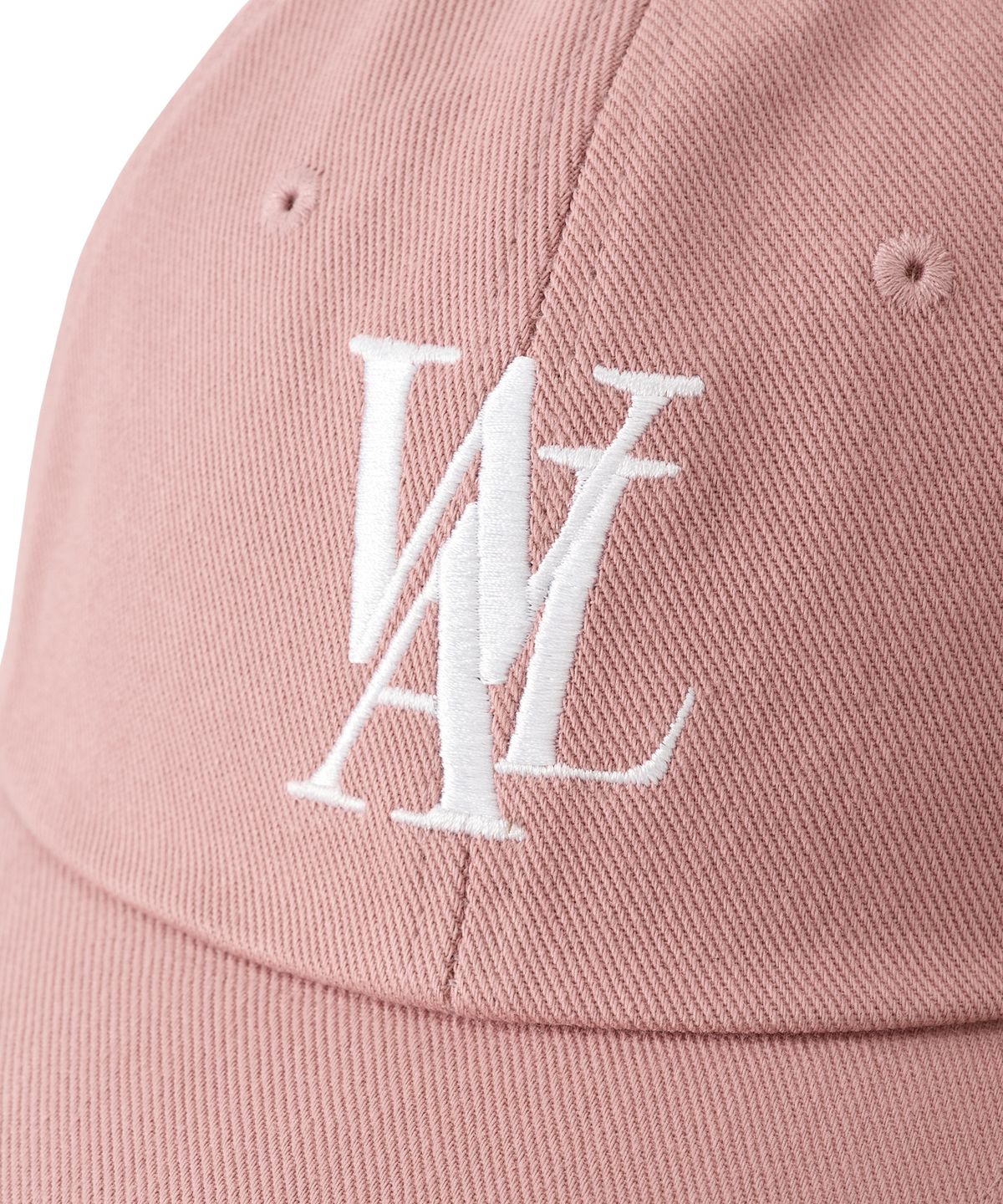 우알롱(WOOALONG) Signature Logo ball cap - DUSTY PINK