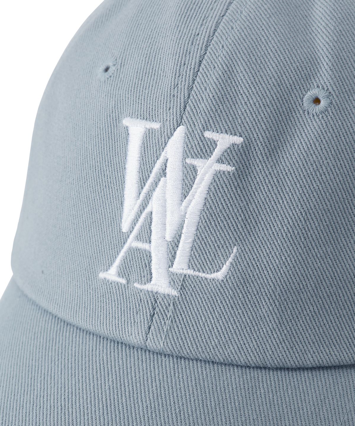 우알롱(WOOALONG) Signature Logo ball cap - DUSTY BLUE