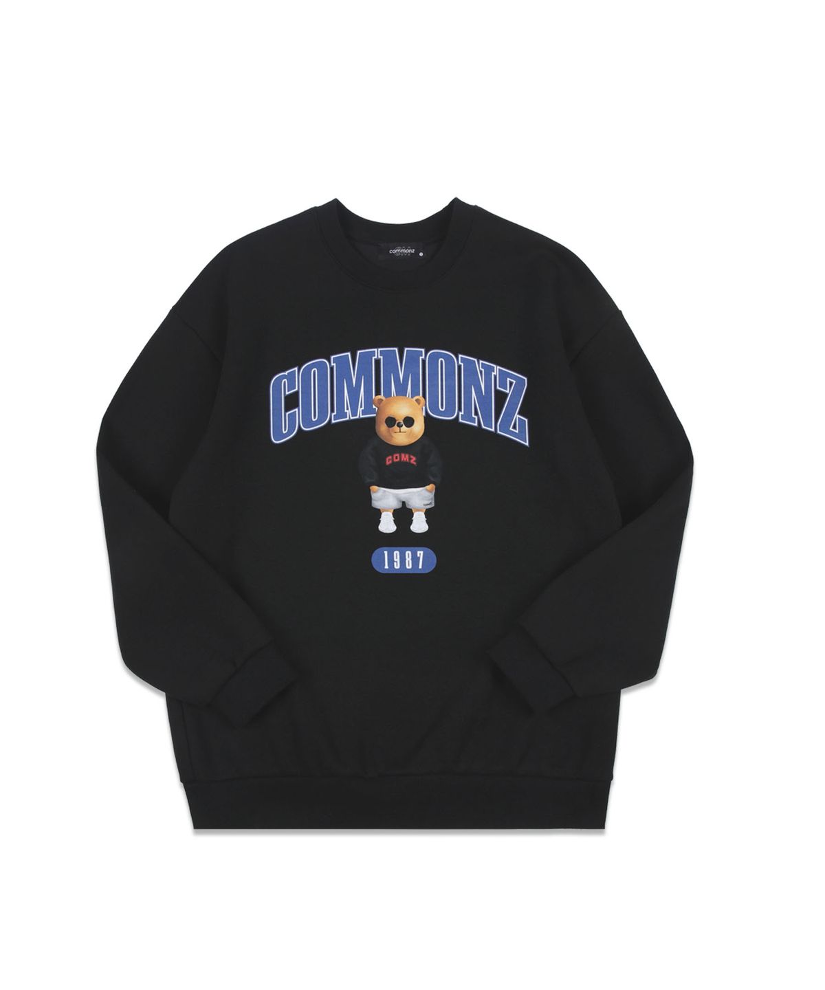 커먼즈(COMMONZ) 1987 베어 오버핏 맨투맨_블랙