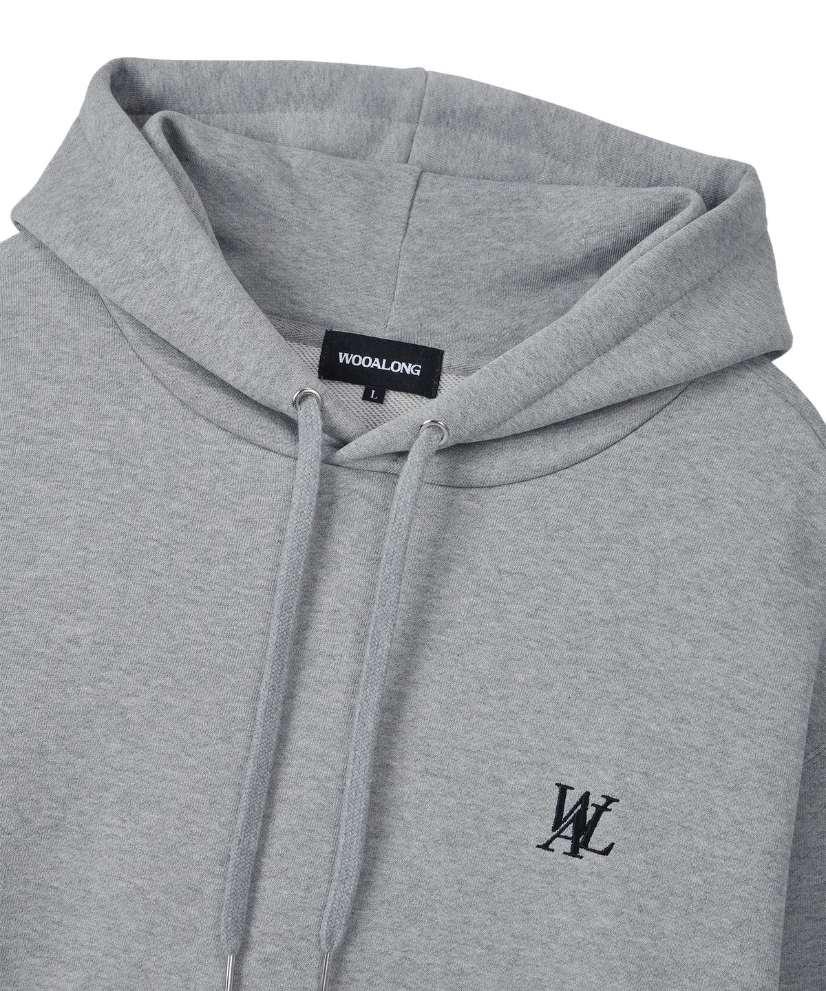 우알롱(WOOALONG) Signature standard hoodie - GREY