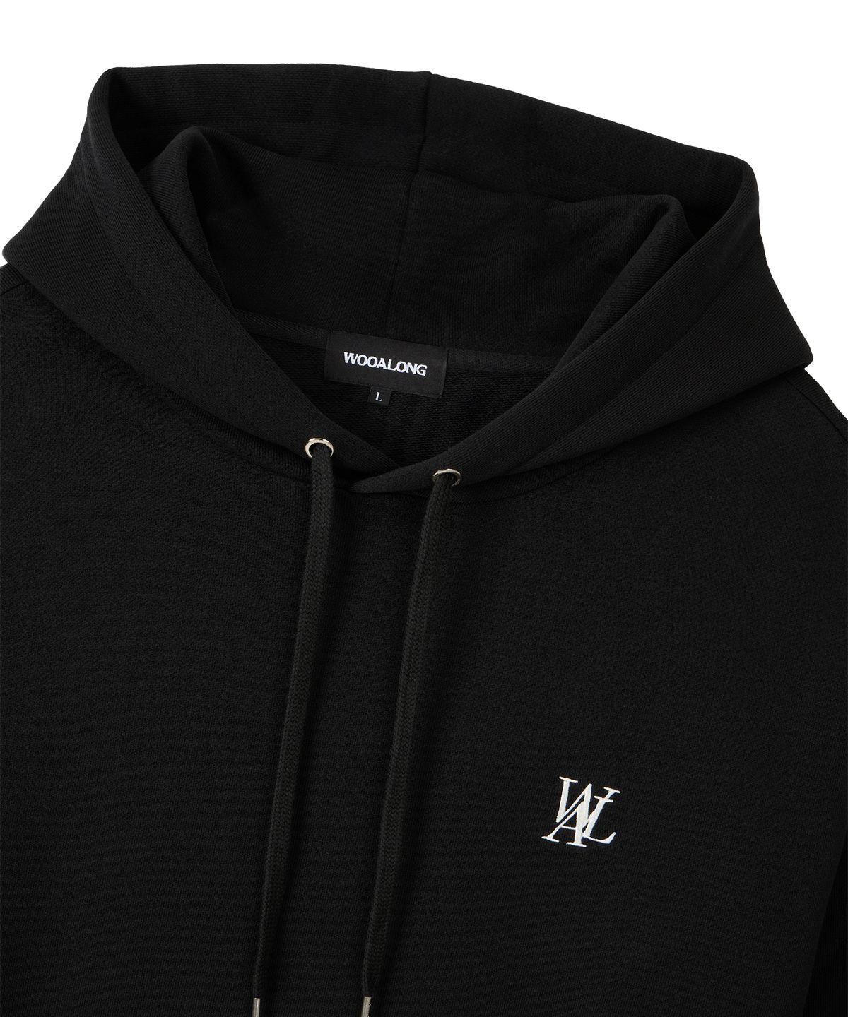 우알롱(WOOALONG) Signature standard hoodie - BLACK