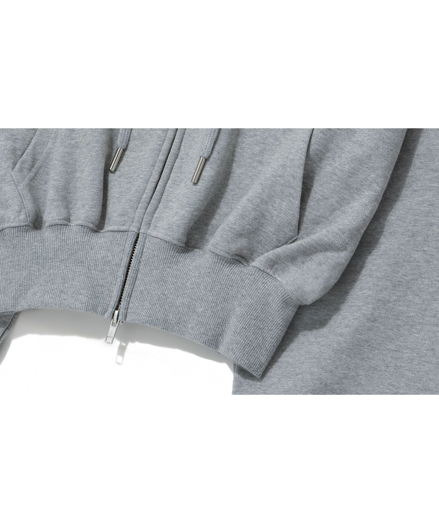 ジャケット WOOALONG Signature slim crop hood zipup CHARCOAL GREY MUSINSA | WOOALONG Signature slim crop hood zip-up