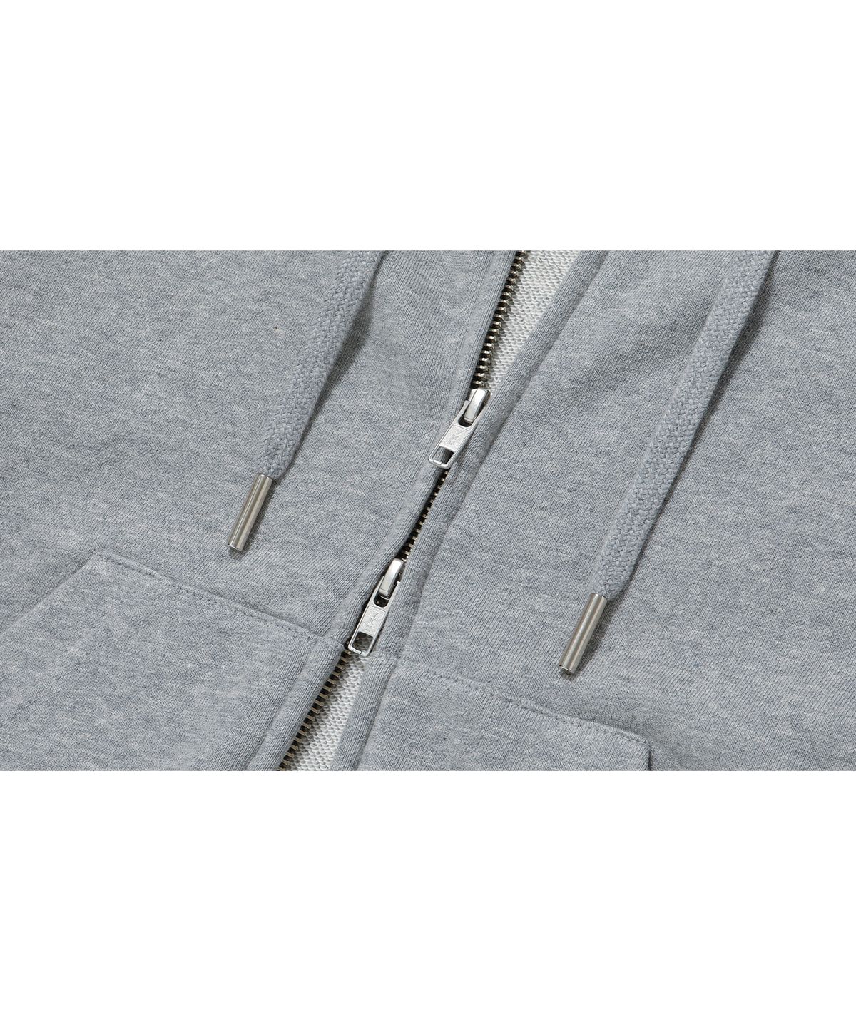 우알롱(WOOALONG) Signature hood zip-up - GREY