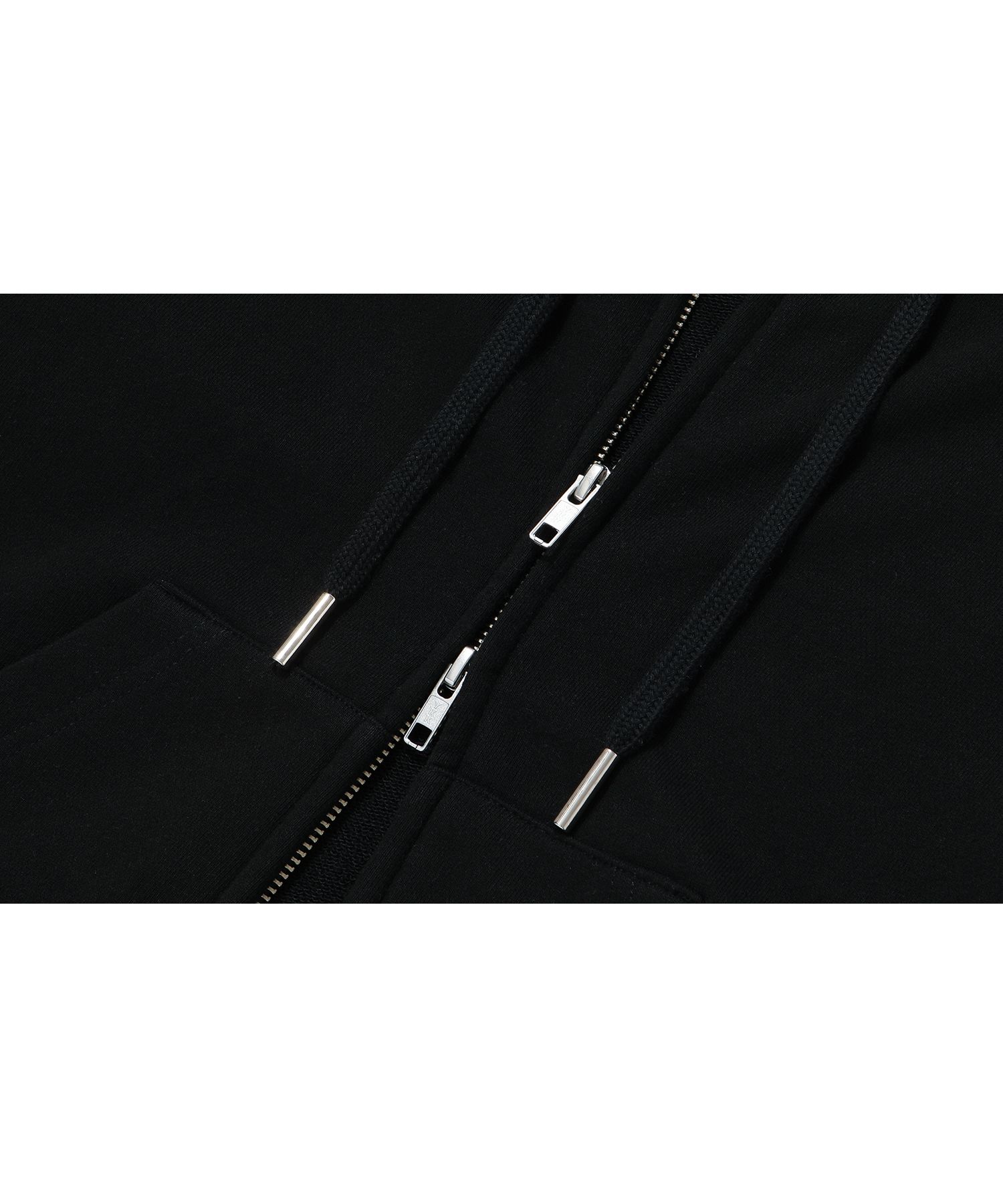 MUSINSA | WOOALONG Signature hood zip-up_BLACK