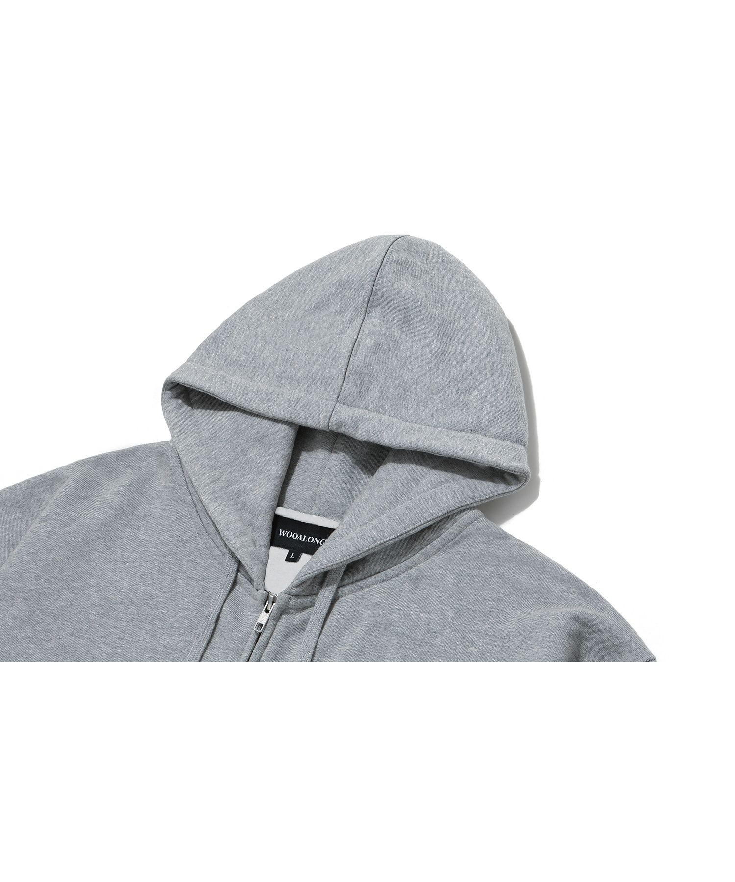 WOOALONG (起毛)Signature hood zipup GREY Wooalong] Seventeen Mingyu Pick Signature Hoodie Zip Up (4