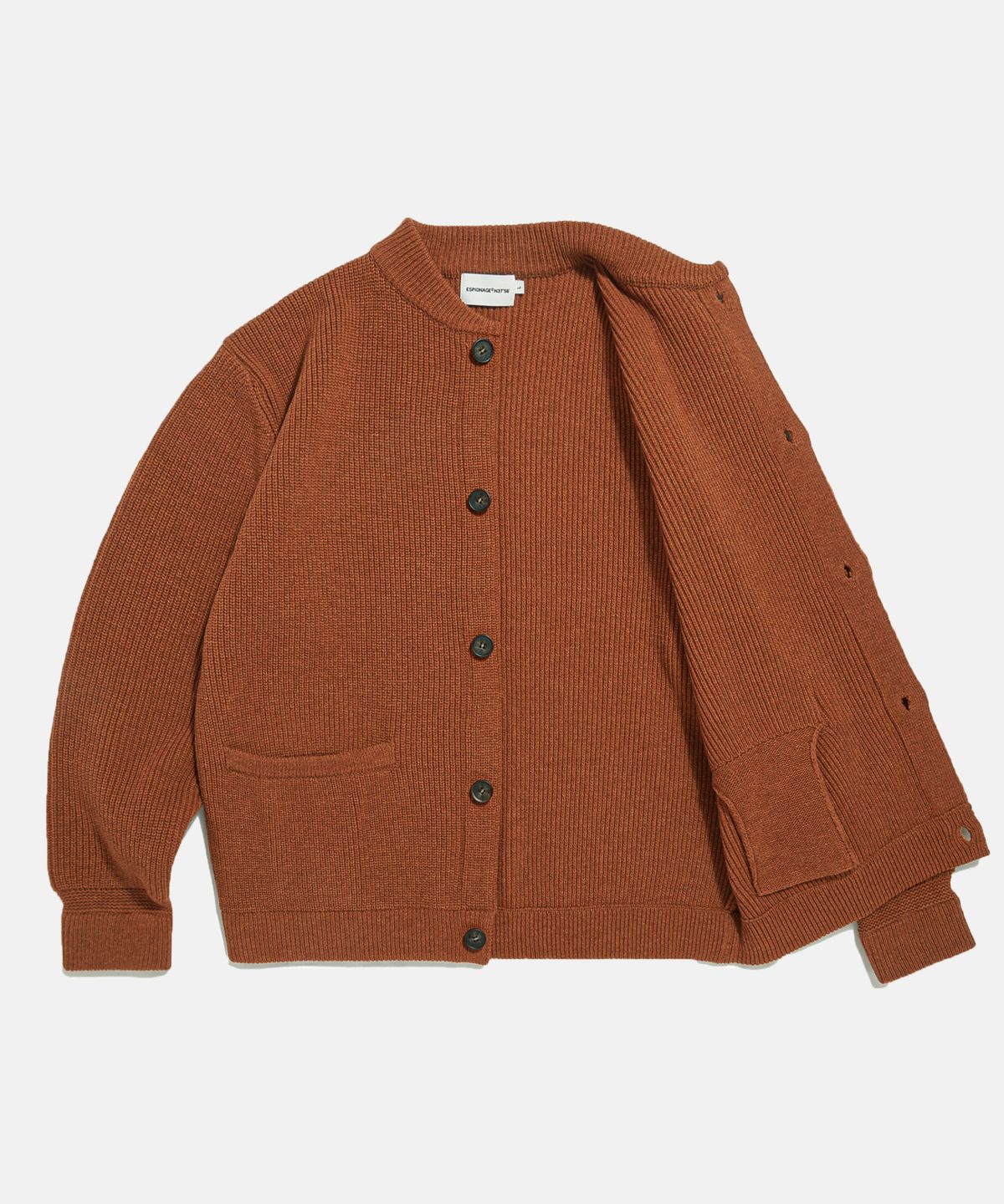 에스피오나지(ESPIONAGE) Miller Heavyweight Cardigan Burnt Orange
