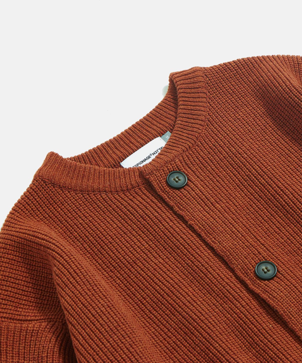 에스피오나지(ESPIONAGE) Miller Heavyweight Cardigan Burnt Orange