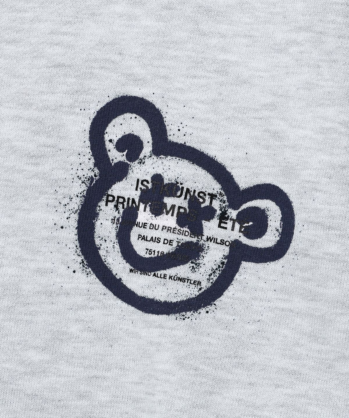 이스트쿤스트(ISTKUNST) BEAR&SMILEY HOODIE_LIGHT GREY(IK2DSMM401A)