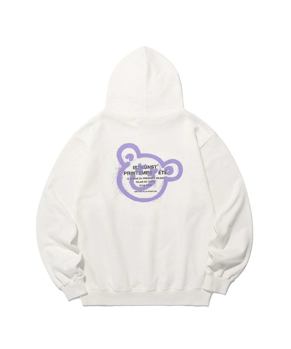 이스트쿤스트(ISTKUNST) BEAR&SMILEY HOODIE_WHITE(IK2DSMM401A)