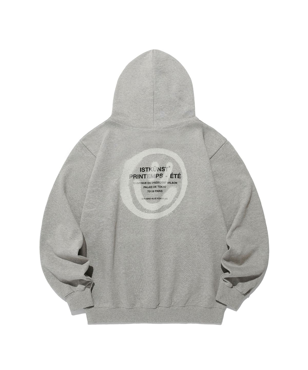 이스트쿤스트(ISTKUNST) LOGO&SMILEY HOODIE_GREY(IK2DSMM400A)