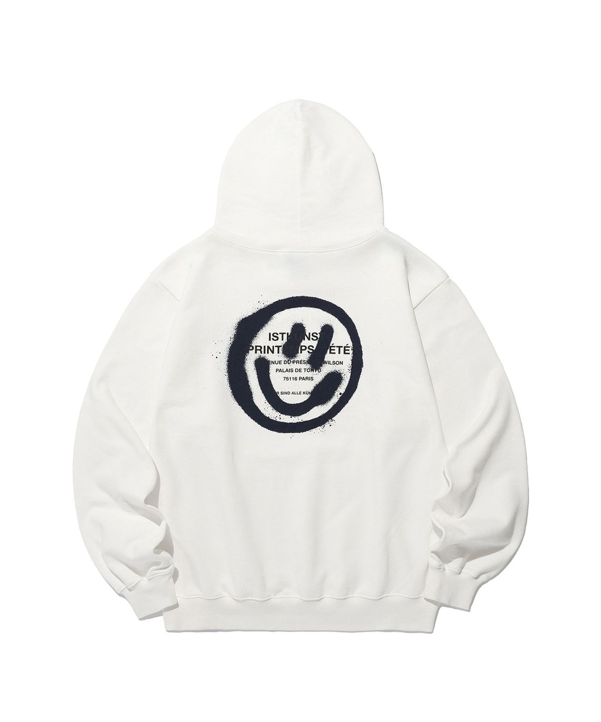 이스트쿤스트(ISTKUNST) LOGO&SMILEY HOODIE_WHITE(IK2DSMM400A)