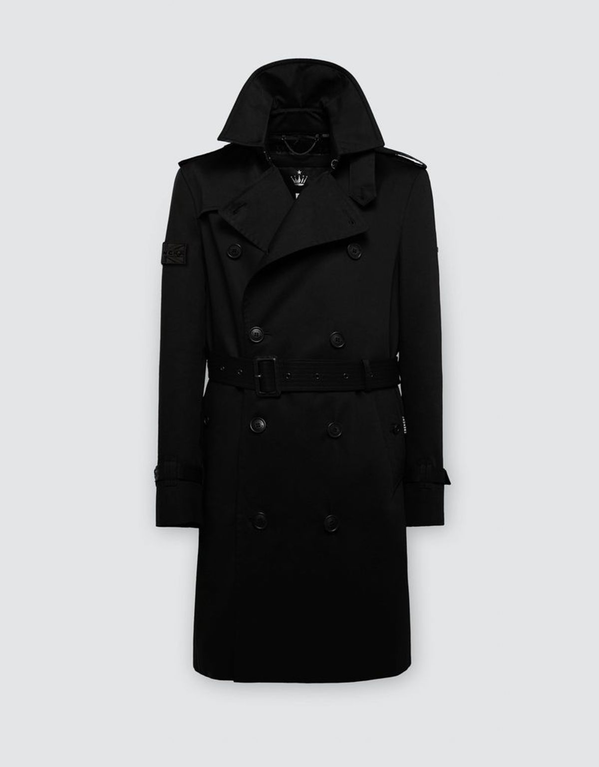 트렌치런던(TRENCH LONDON) 킹 슈퍼파인 오가닉 클래식 트렌치 코트 (BLACK/BLACK/BLACK)
